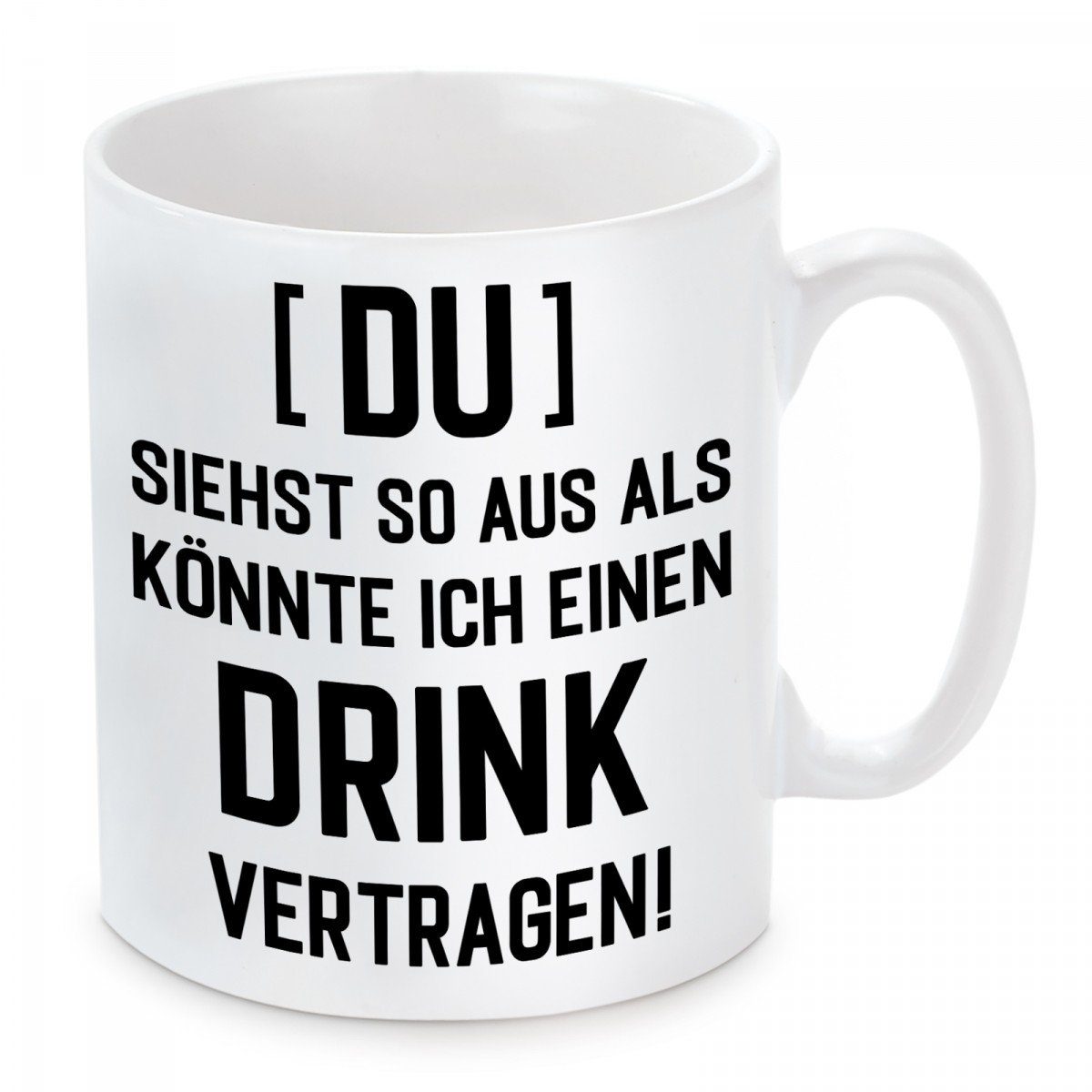 Keramik, als spülmaschinenfest aus siehst Kaffeebecher mit so Motiv und Kaffeetasse könnte mikrowellengeeignet Herzbotschaft ich Tasse Drink, einen Du