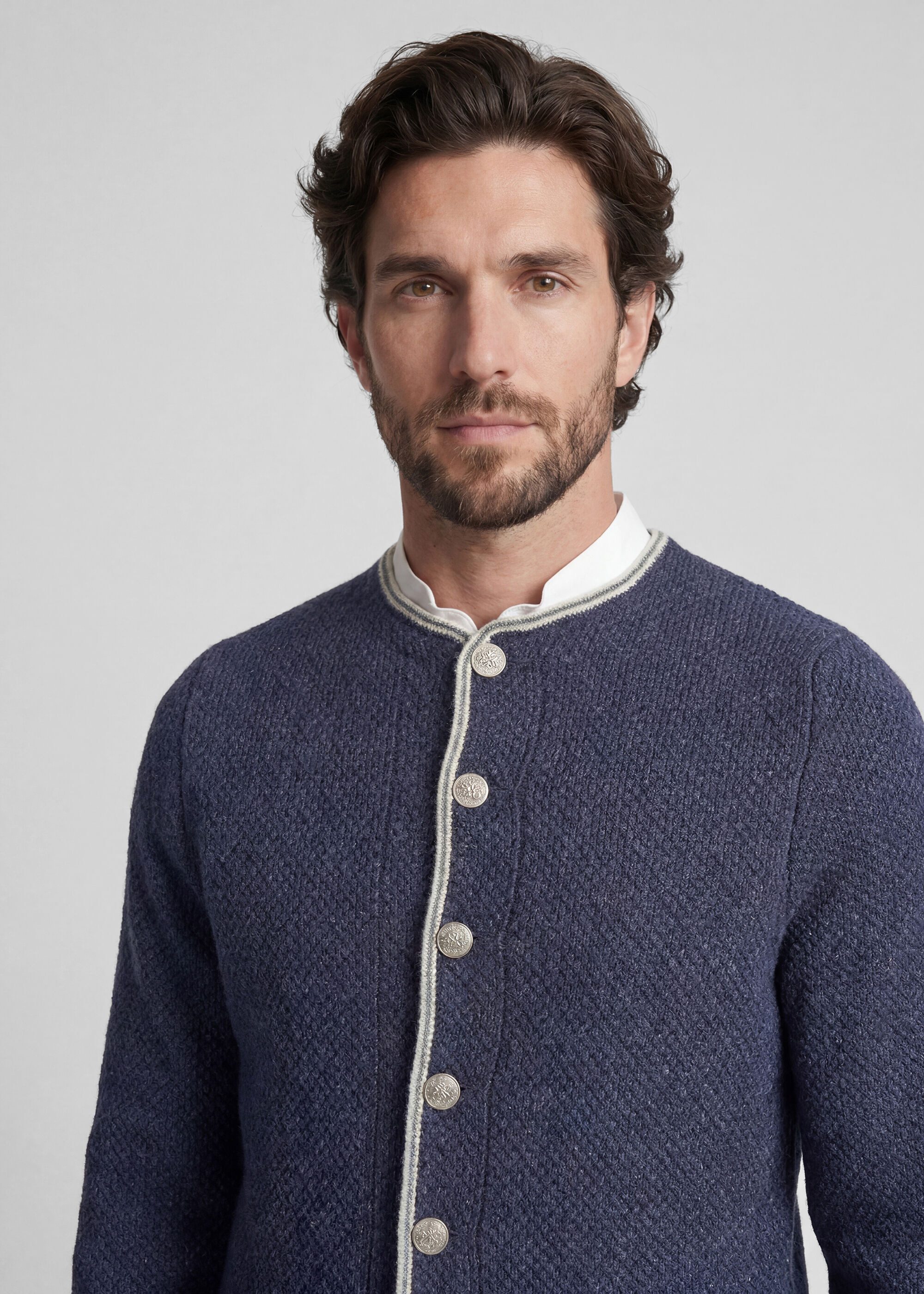 Spieth & Wensky Trachtenstrickjacke Klemens (1-tlg) mit Stehkragen – Bild 5 von 5