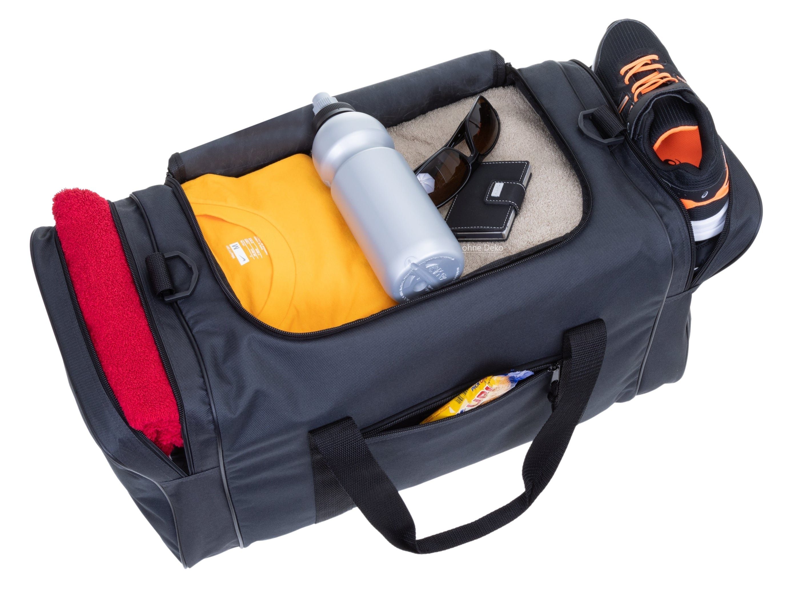 Spear Bags Sporttasche groß Saunatasche Reisetasche Gymbag 55 cm, 40 Liter Gym Tasche Fußballtasche Large + Trinkflasche