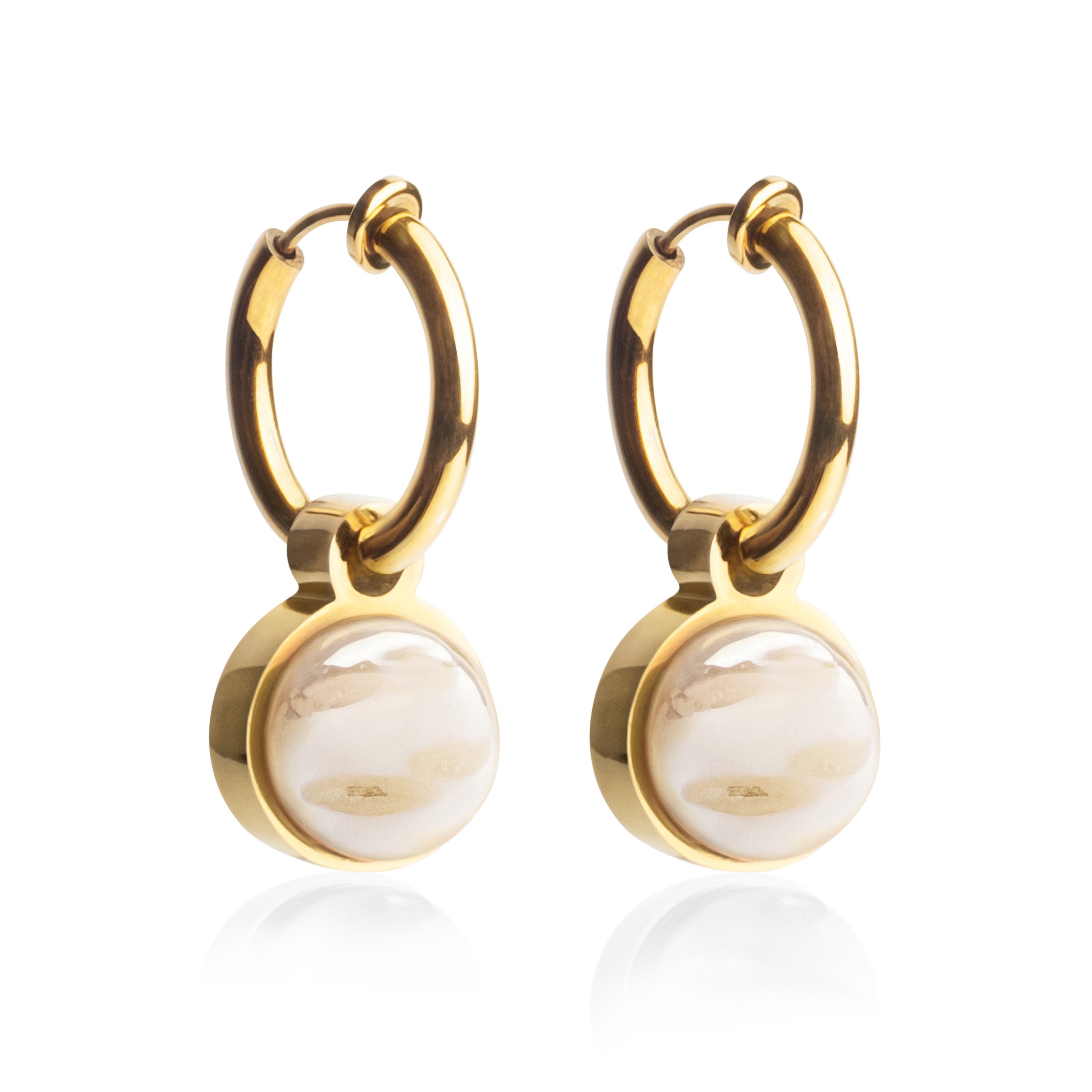 ALEXASCHA Paar Кліпси Clip Сережки-кільця mit Einhänger • Mix & Match Сережки ohne Ohrloch • 14mm