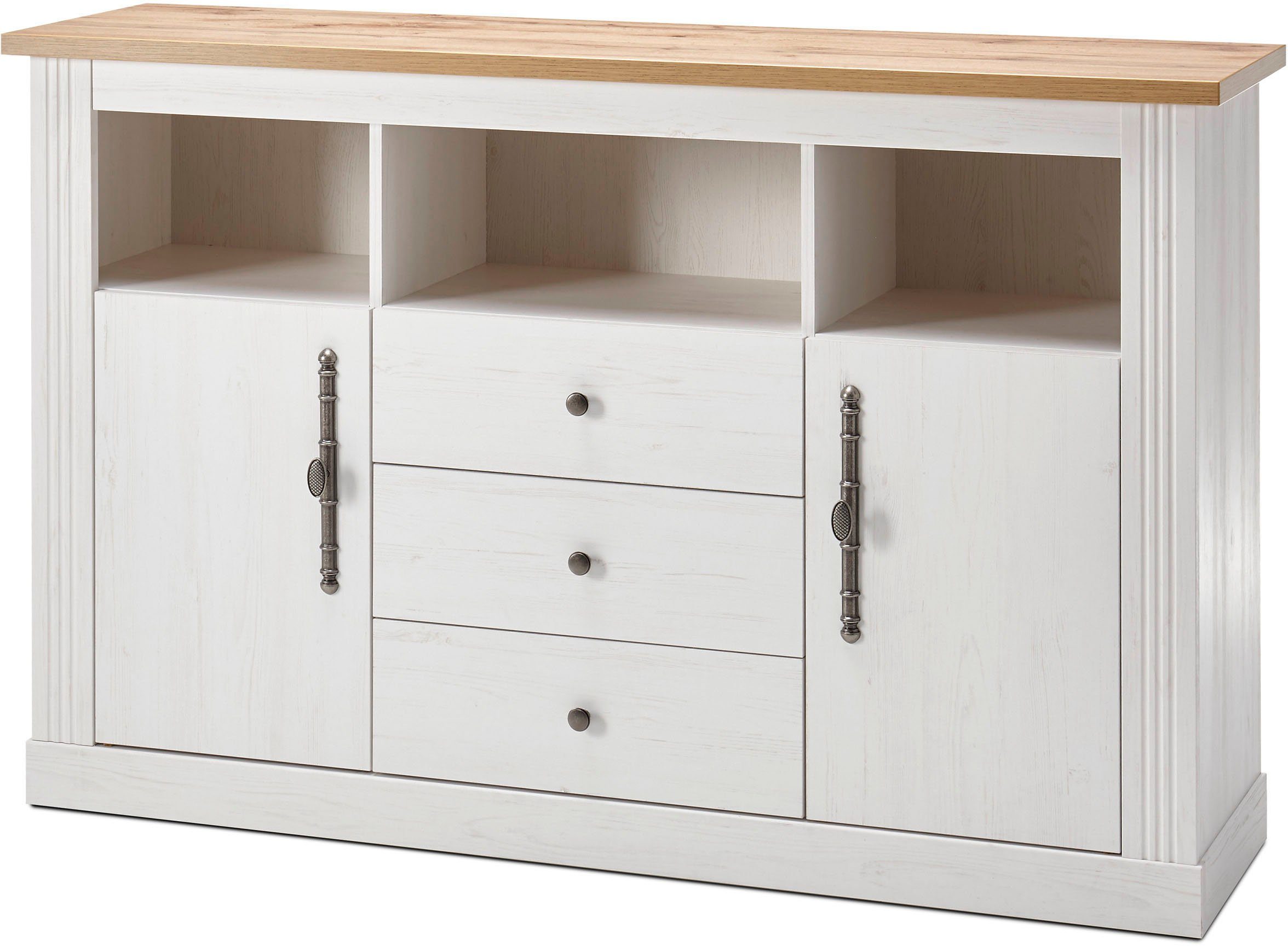 OTTO home Sideboard Westminster, Kommode im Landhausstil, Schrank, Stauraumelement, Metallgriffe, ausreichend Stauraum, in 2 Farben erhältlich