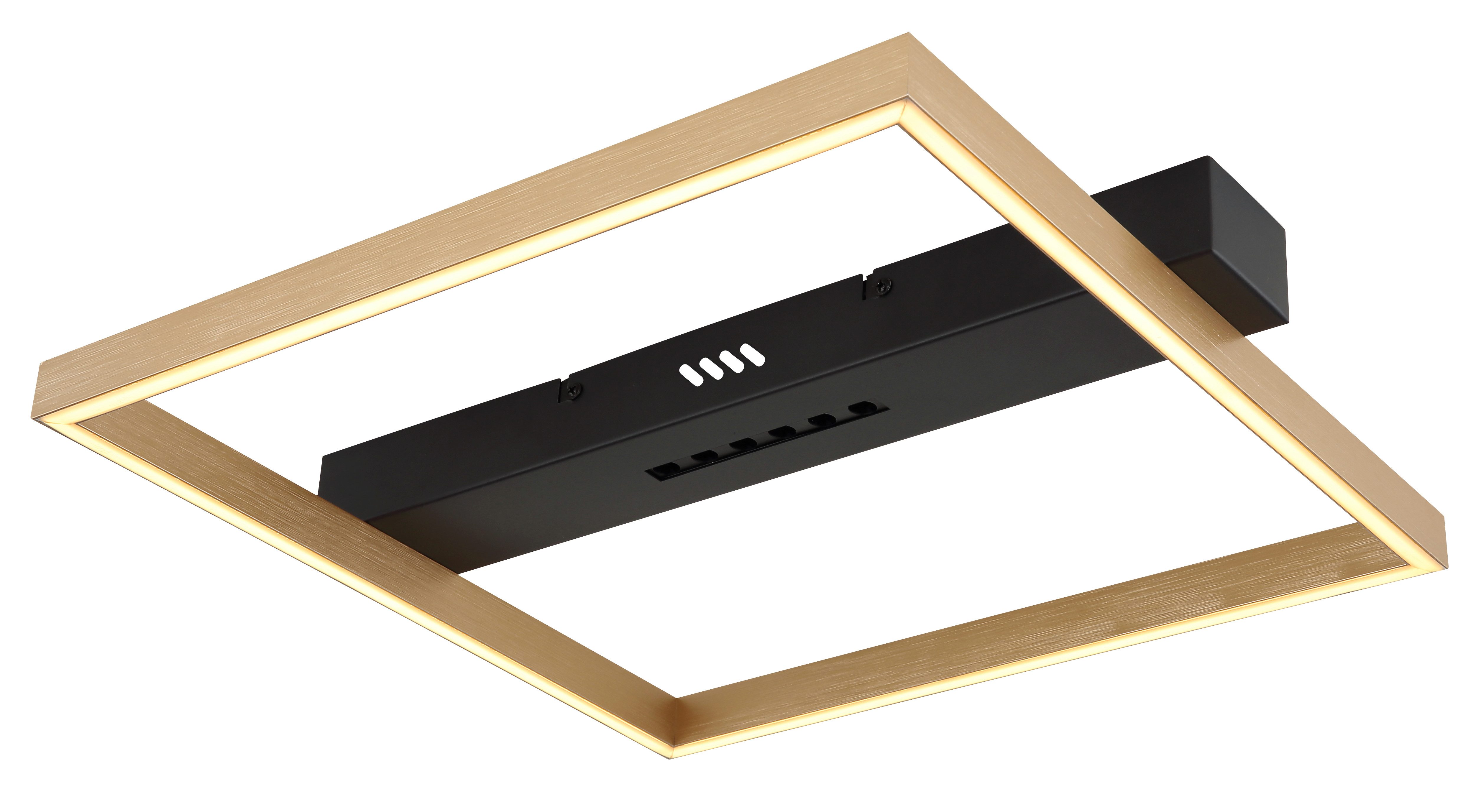 GLOBO LIGHTING LED Deckenleuchte LUFFY, Memoryfunktion, LED fest integriert, Warmweiß, Deckenlampe/LxBxH: 430x392x69mm/Wohnzimmer/Schlafzimmer/modern