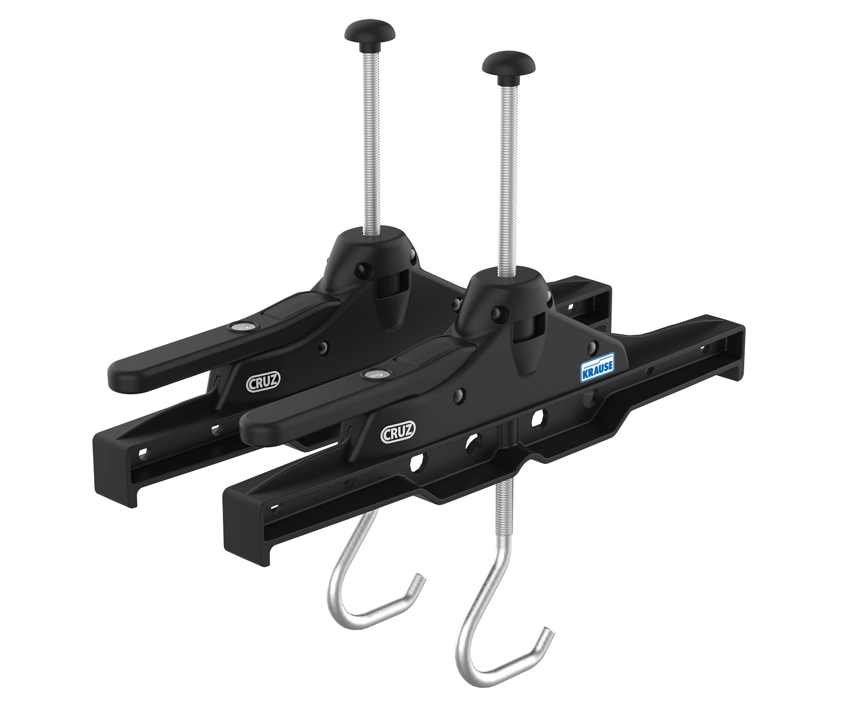 KRAUSE Kfz-Sicherungshalter »MONTO + STABILO« Leitersicherungs-Set für Dachträger, (4-St., Zwei Leitersicherungen und zwei Schlösser)