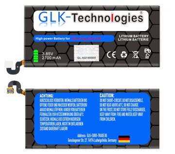 GLK-Technologies High-Capacity Ersatzakku kompatibel mit Samsung Galaxy S6 SM-G920F / EB-BG920ABE, Original GLK-Technologies Battery, accu, 2700 mAh Akku, inkl. Werkzeug Set Kit Smartphone-Akku 2700 mAh (3.85 V)