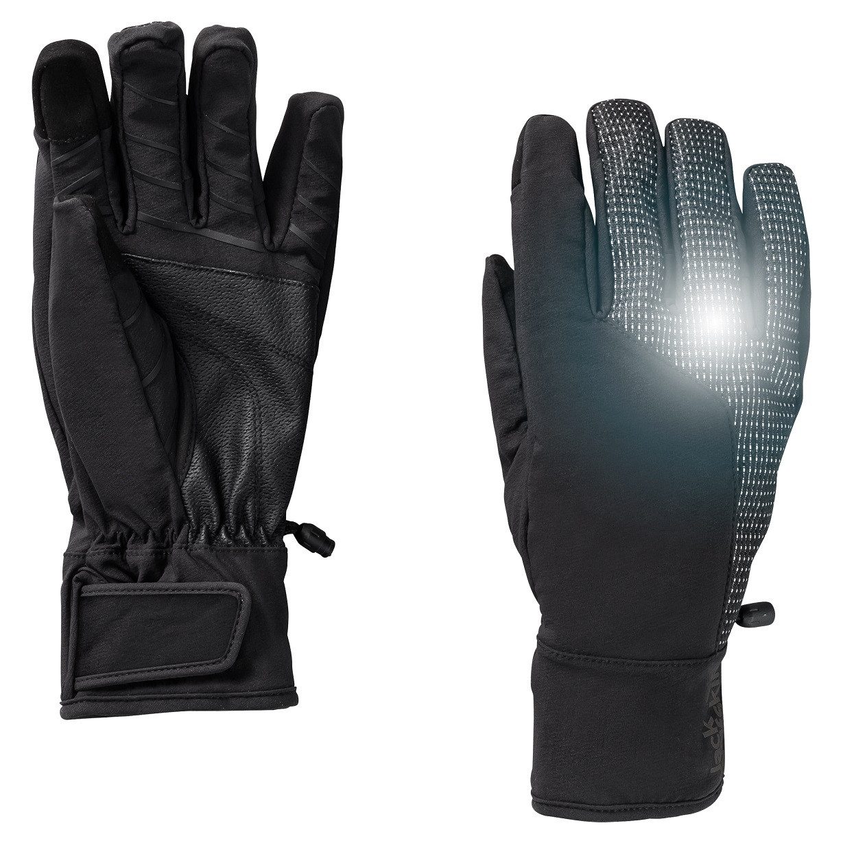 Jack Wolfskin Multisporthandschuhe Handschuhe Night Hawk - touchscreenfreundlich, reflektierend