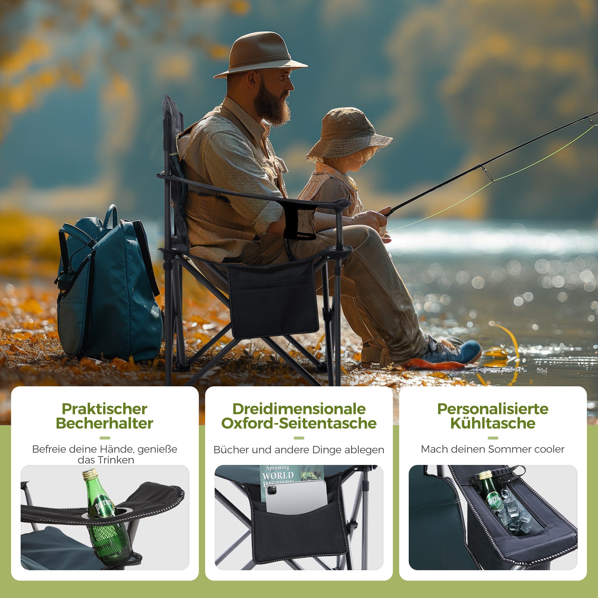 ALPHA CAMP Campingstuhl (Packung), Camping stuhl günstig online kaufen