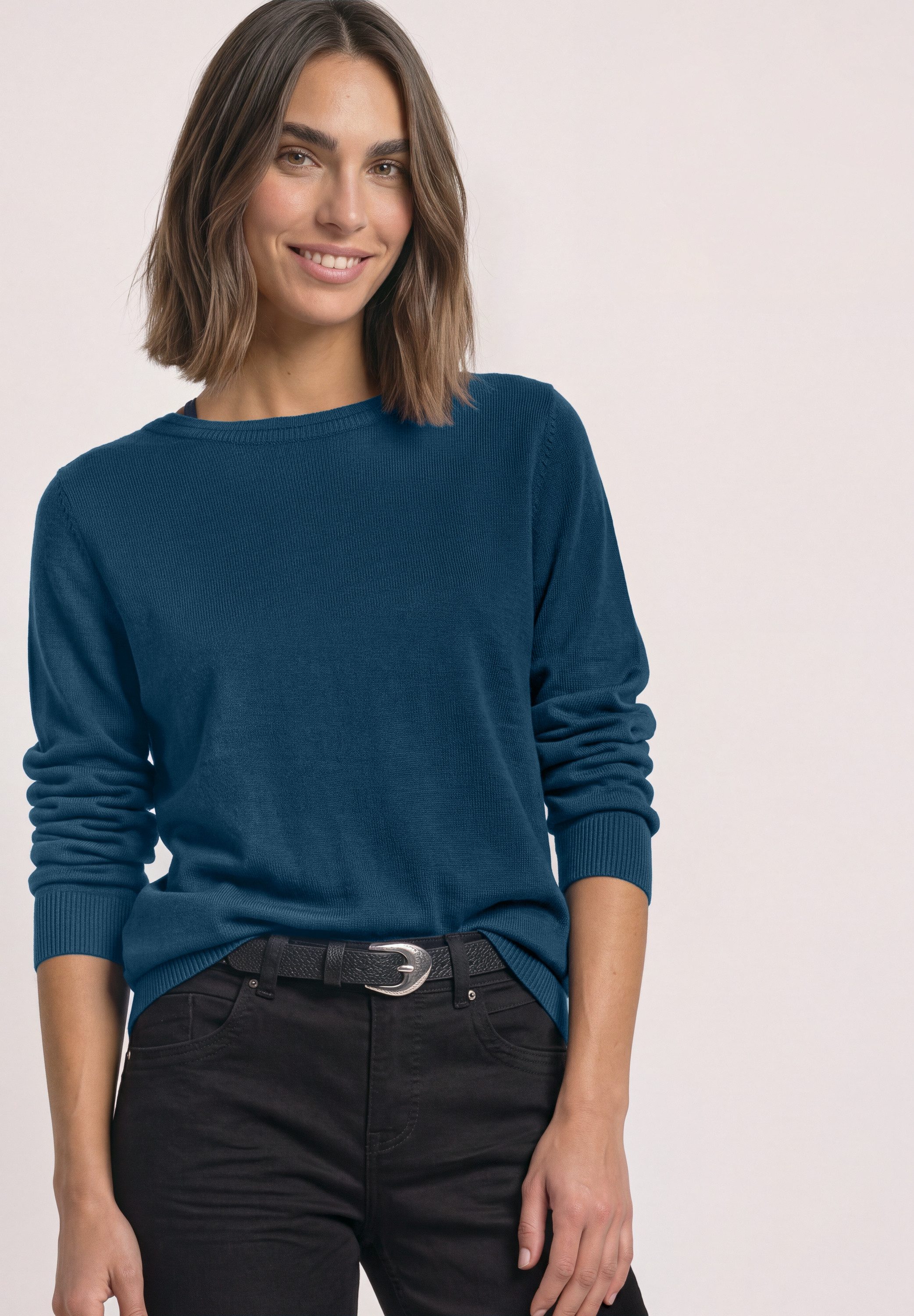 STREET ONE Strickpullover mit U-Boot-Ausschnitt