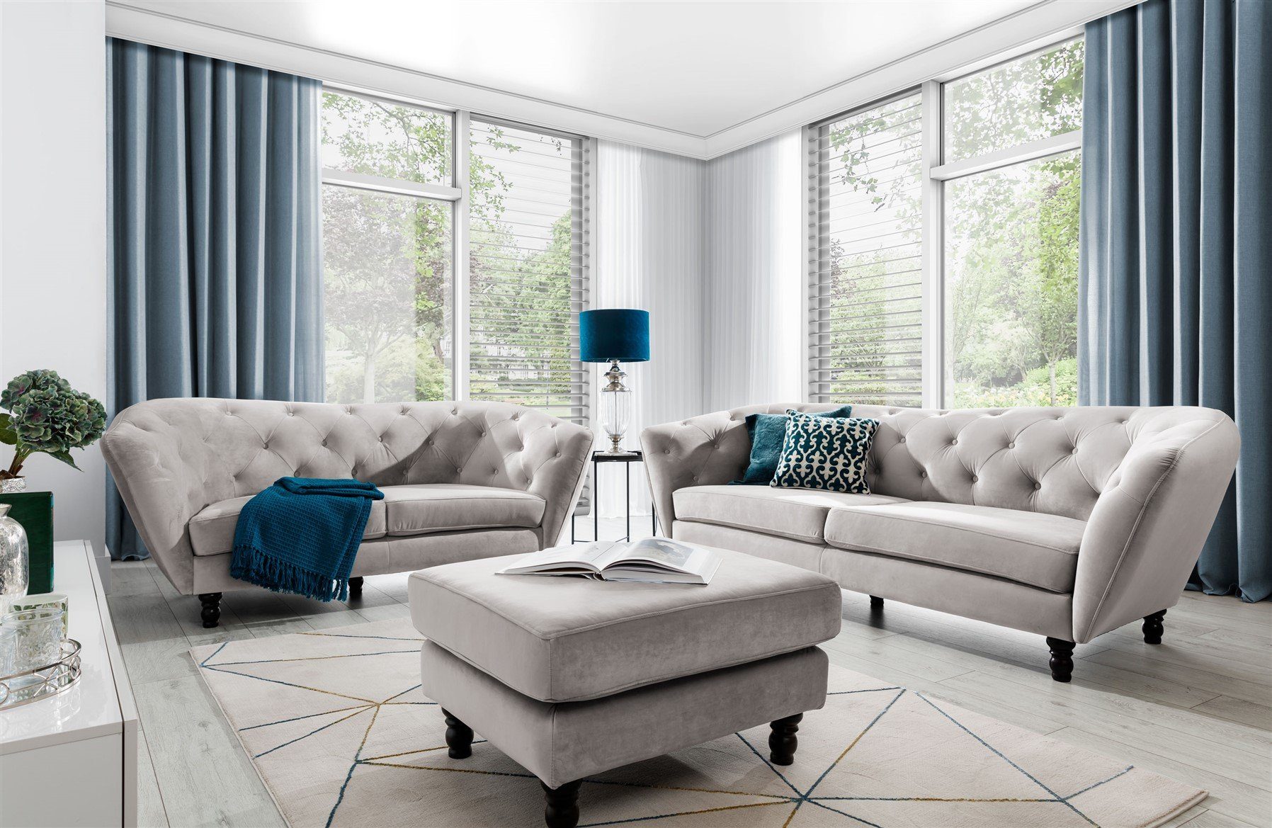 Fun Möbel Polstergarnitur Sofa-Set 3-2-1 Designer-Sofa günstig online kaufen