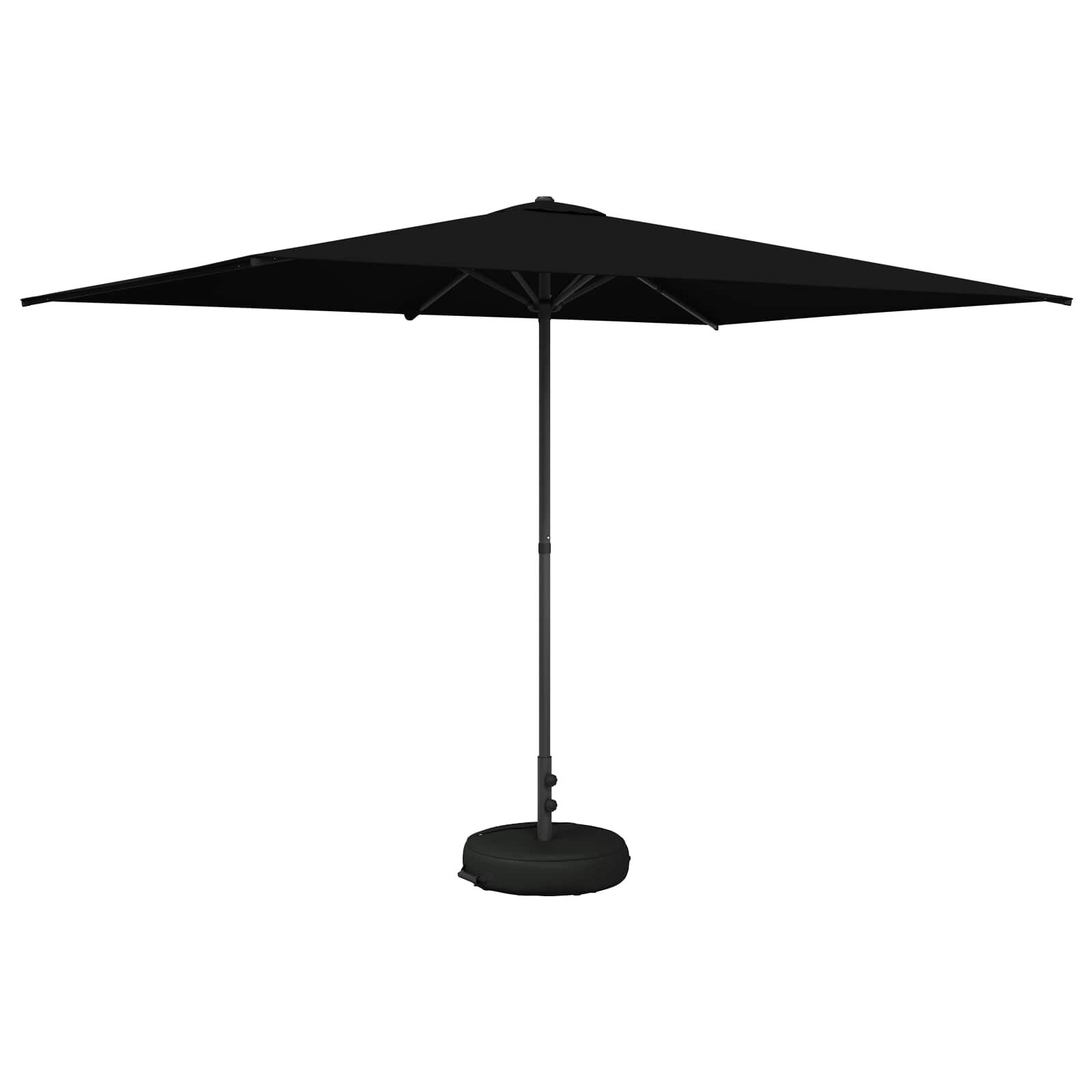 Sonnenschirm Garten-Schirm mit Fuß 200 x 300 cm Polyester Rechtwinklig