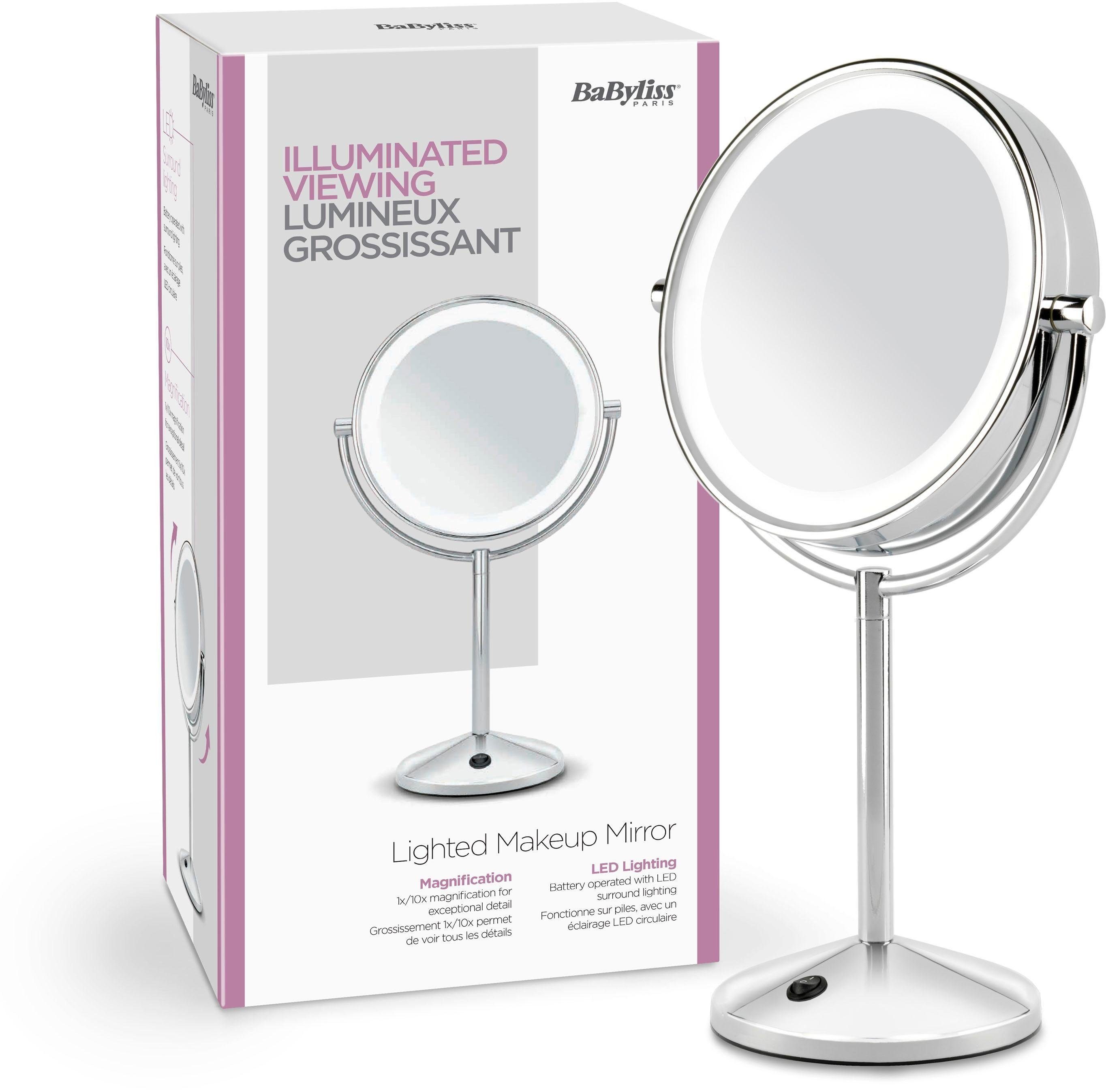 BaByliss LED-Lichtspiegel 9436E Lighted Makeup Mirror, beleuchteter Косметички mit Batteriebetrieb