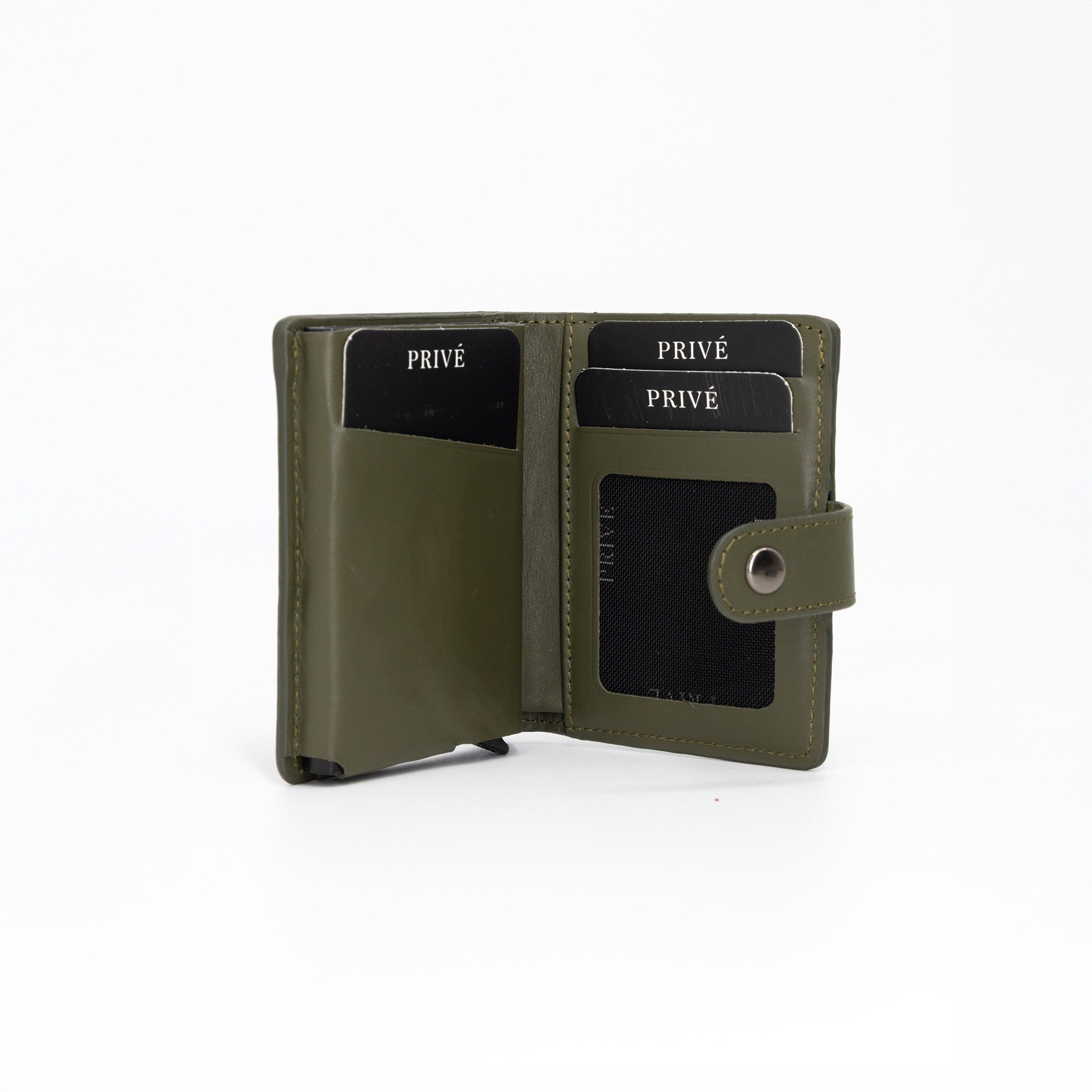 herémood Geldbörse Portemonnaie Damen & Herren, Leder Geldbörse Wallet mit RFID Schutz (Echtleder Herren Geldbörse, Geburtstagsgeschenk für Männer,Slim Wallet, 1-tlg., Card Holder Grün Echtleder Brieftasche Smart Wallet Geldbeutel), Diebstahlschutz, Rindleder, Druckknopfverschluss, Minimalist