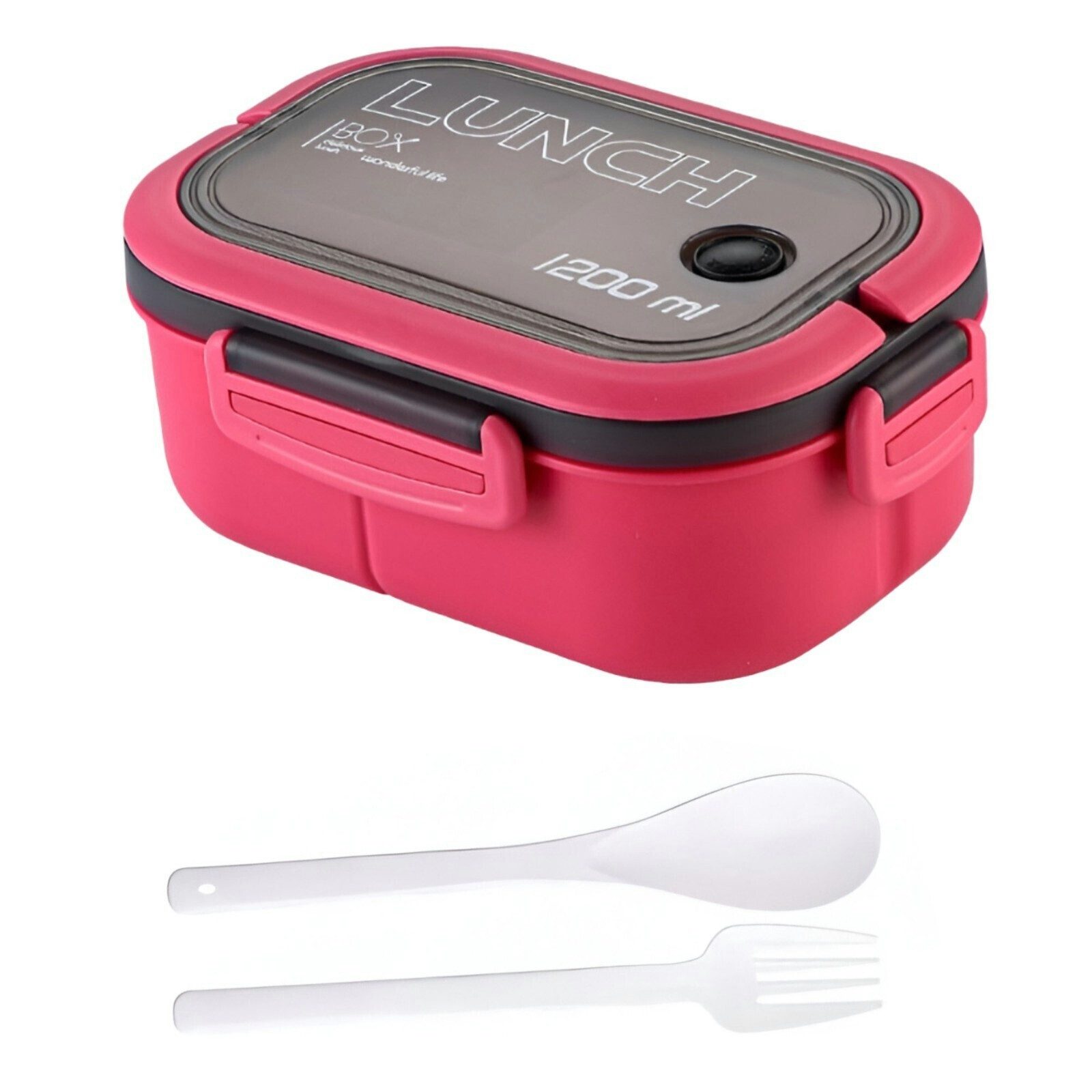 WS-Trend Lunchbox 3-teiliges Kinder-Lunch-Set – Brotdose 1200 ml mit Doppel-Fächer Be, (3-tlg)