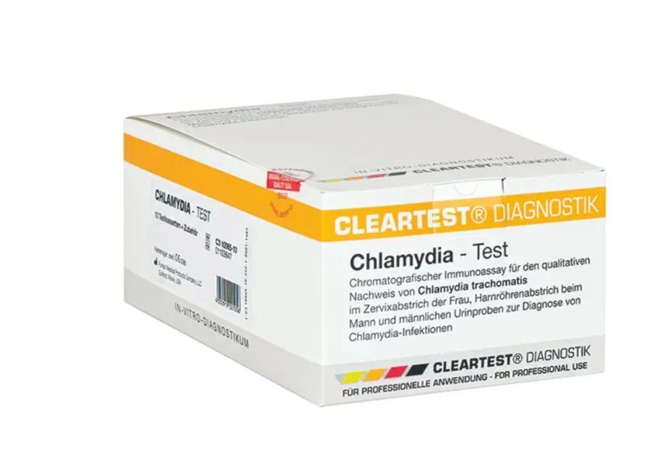 CLEARTEST Chlamydia-Schnelltest Chlamydia Kassettenschnelltest, Spar-Set, 10-tlg., Symptomerkennung bei Frauen und Männern, Früherkennung von Chlamydien