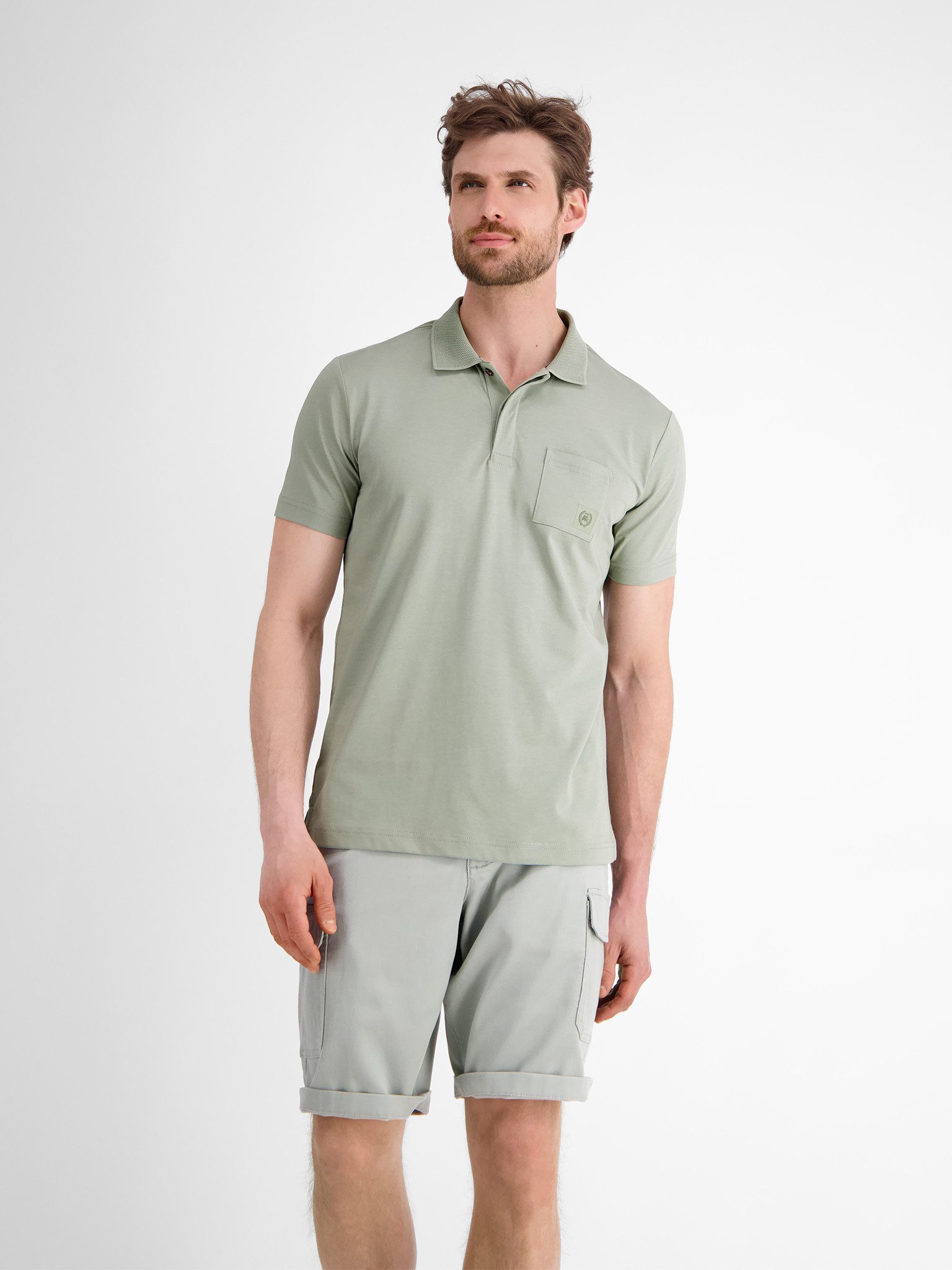 LERROS Poloshirt mit Logo Stickerei