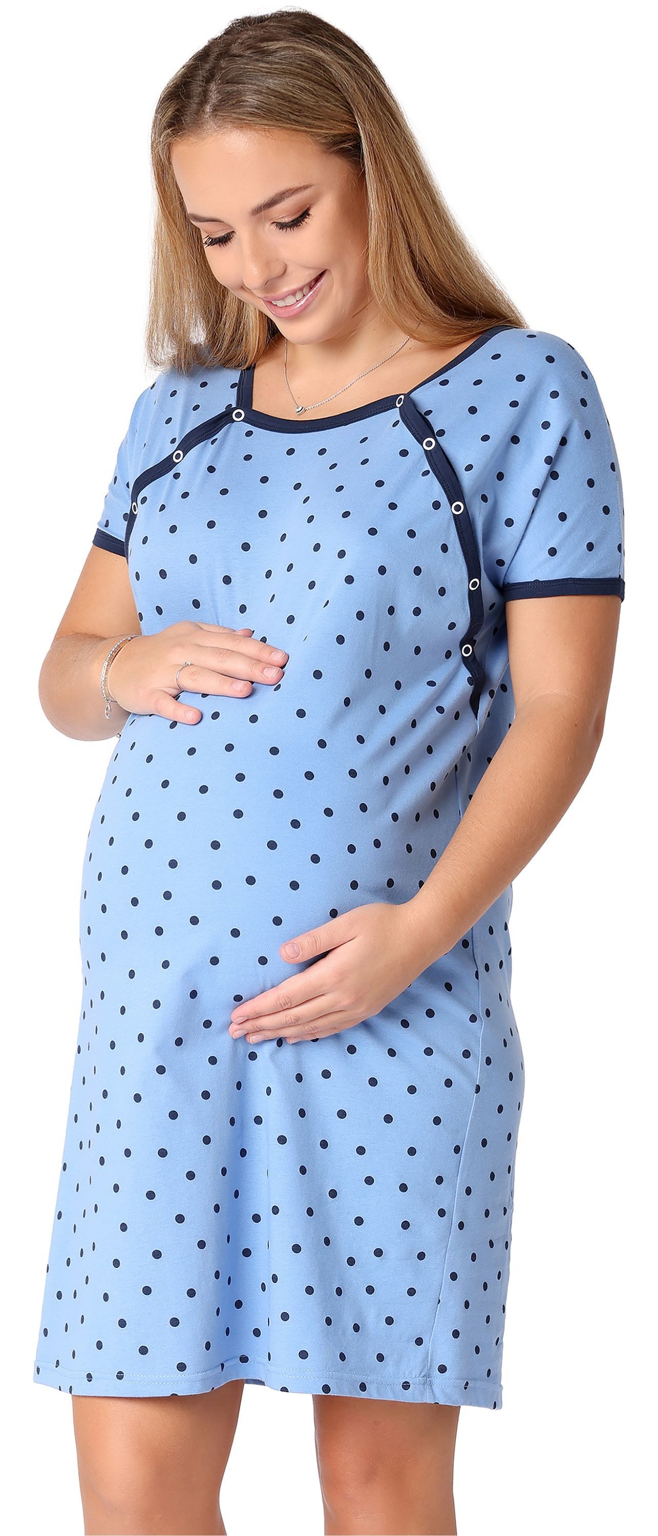 Be Mammy Umstandsnachthemd Damen Nachtkleid Umstandsmode günstig online kaufen