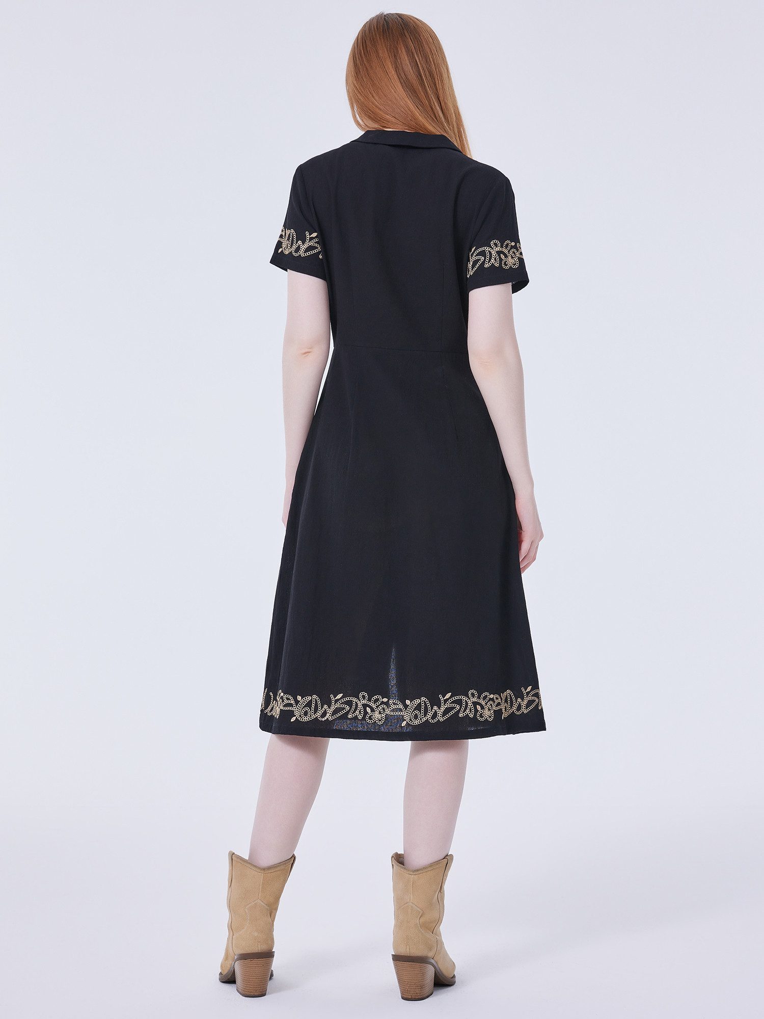 LAPA PLUS Hemdblusenkleid Damen Elegant Hemdkleid günstig online kaufen