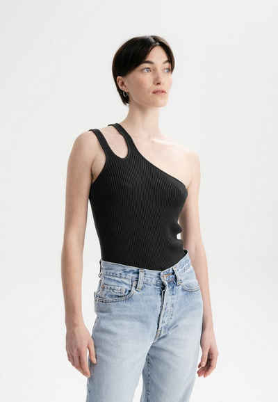 MELA Trägertop Damen One Shoulder Strick Top ROJANA Ärmellos