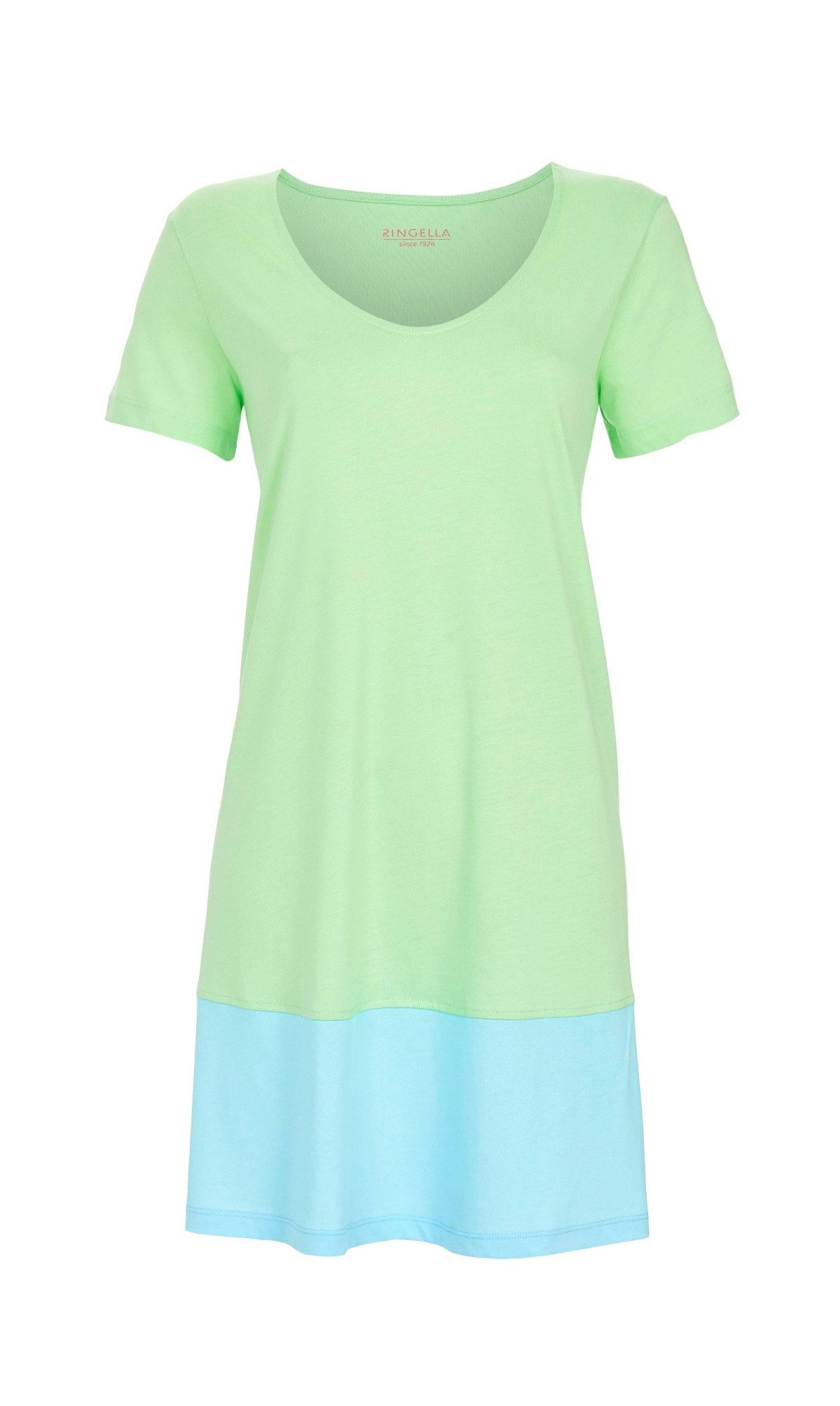 Ringella Nachthemd - Bigshirt mit breiter Blende in Kontrastfarbe 50% Baumwolle 50% Modal