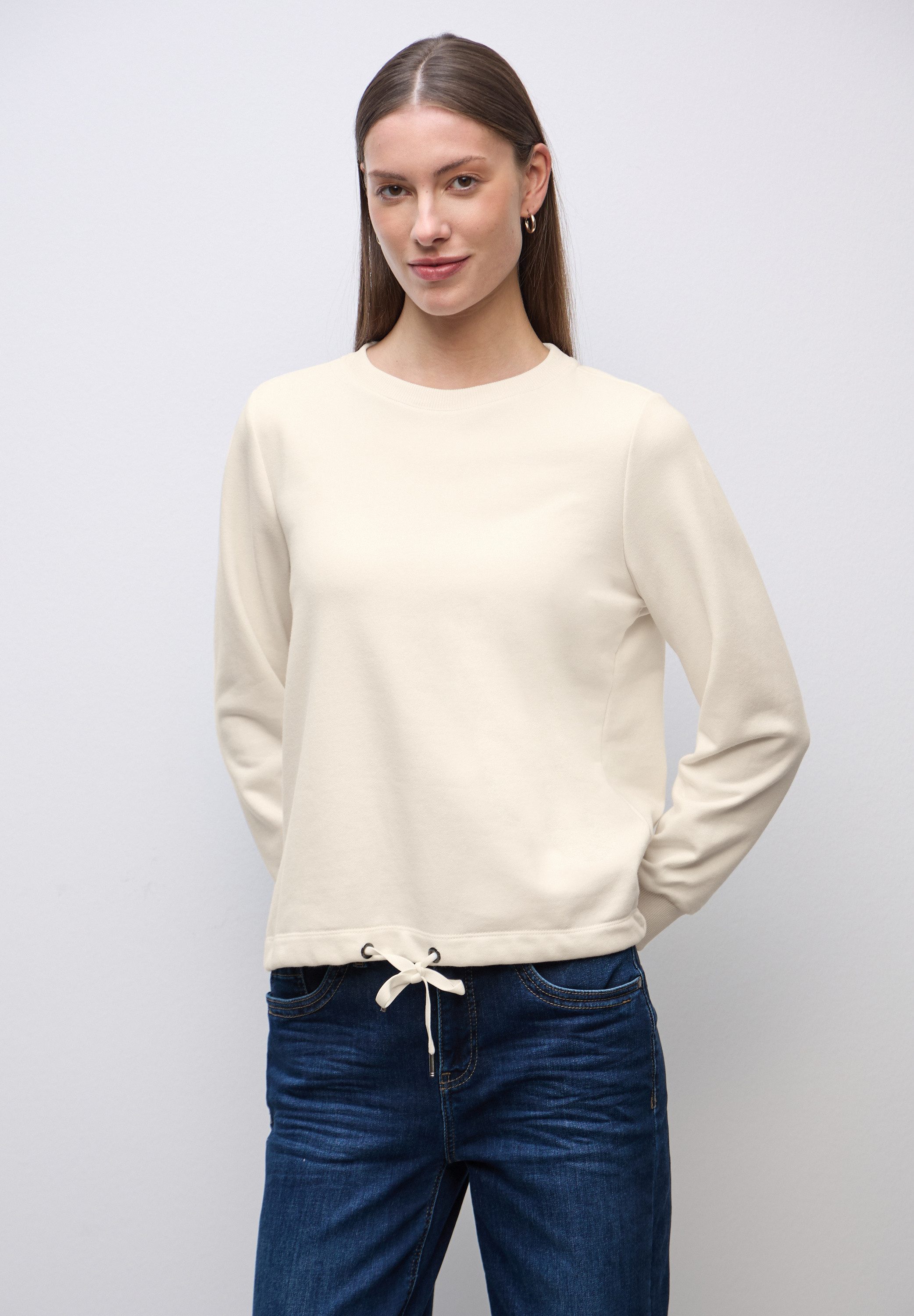 STREET ONE Sweatshirt mit Tunnelzug am Saum günstig online kaufen