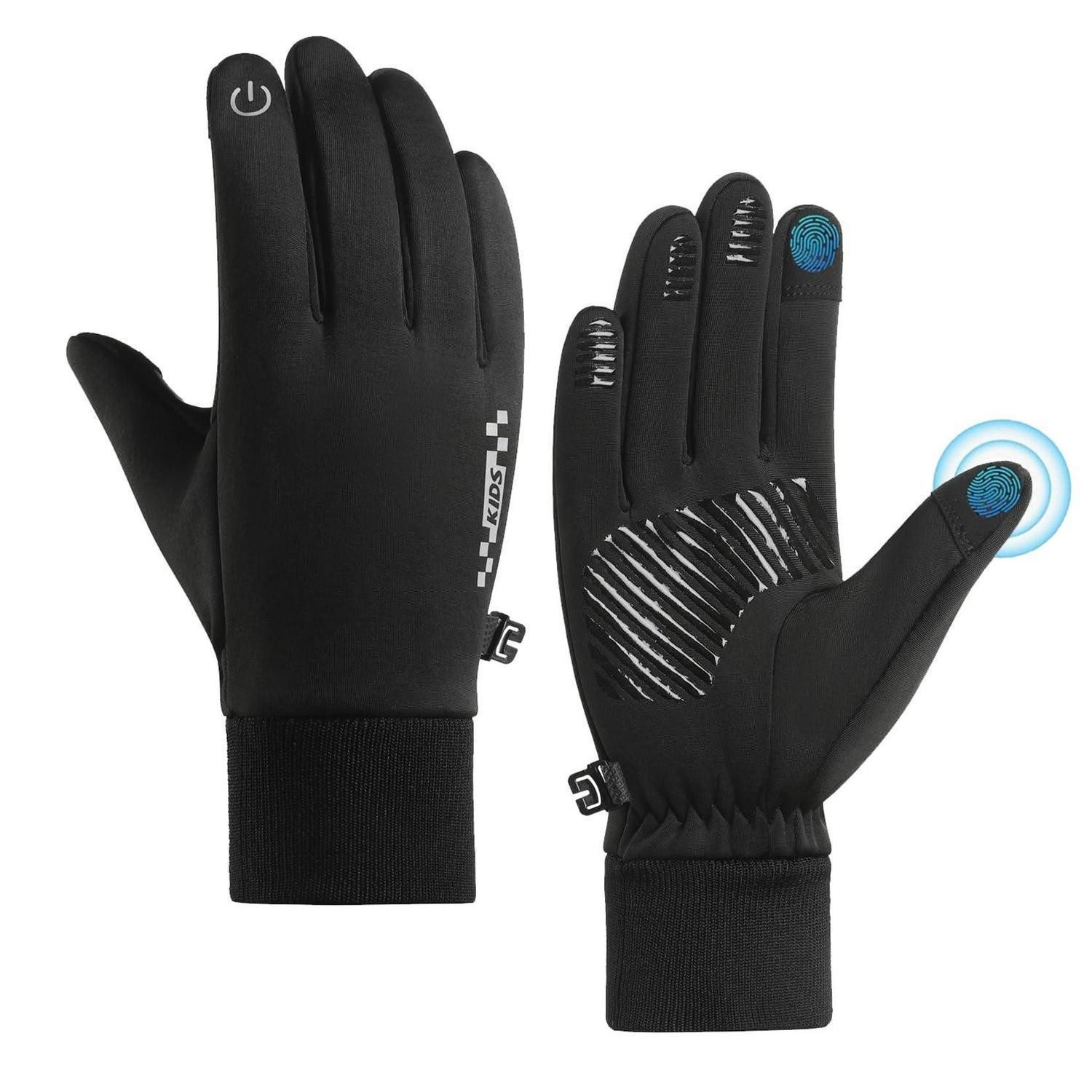 LuxusKollektion Fahrradhandschuhe Fahrradhandschuhe Kinder Schwarz S (1-St)