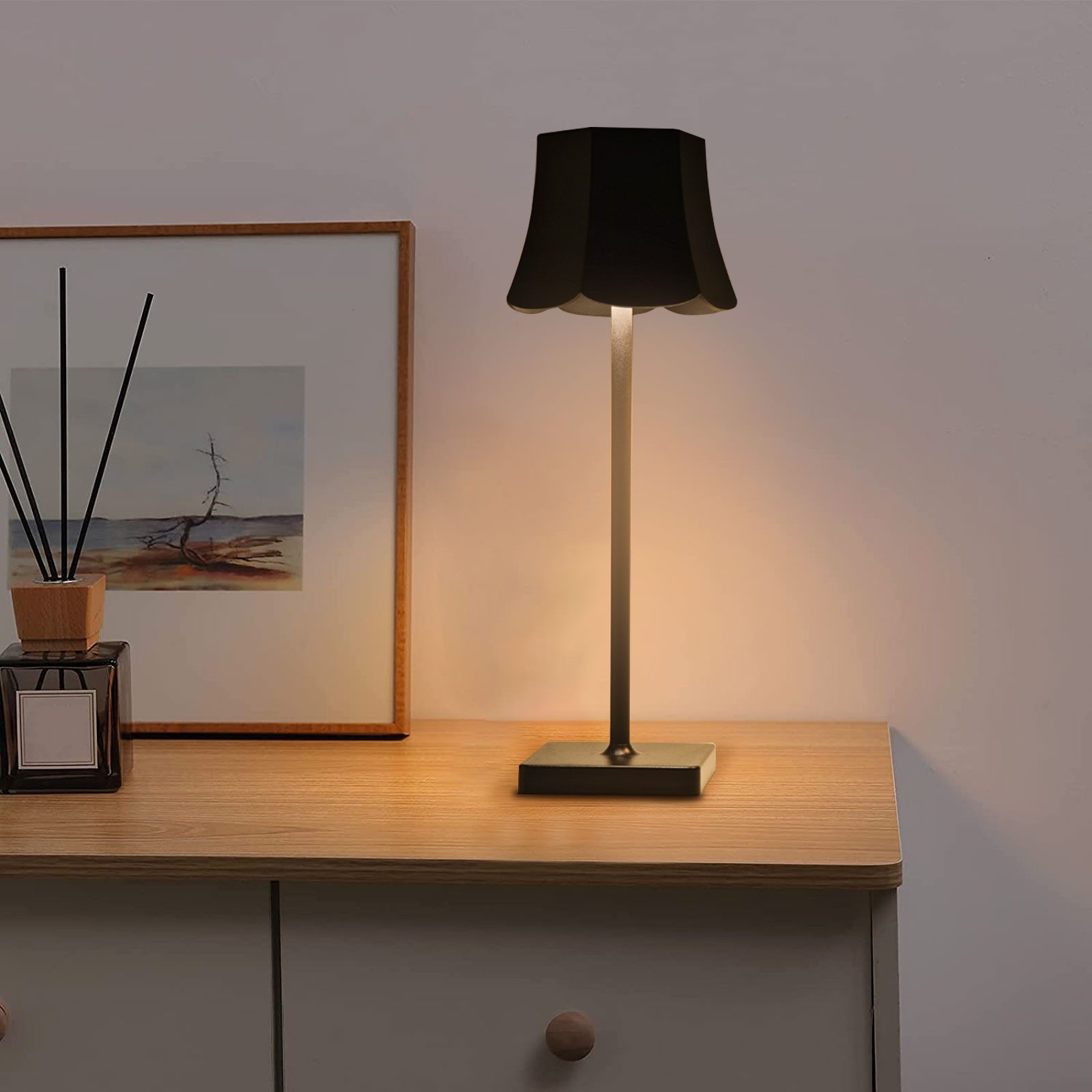 OKWISH LED Nachttischlampe Schreibtischlampe LED Tischleuchte günstig online kaufen