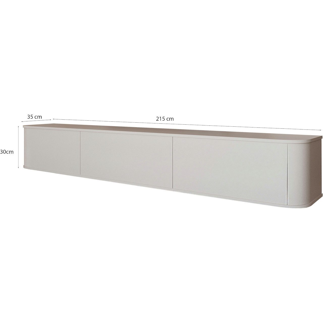 MOEBLINE Lowboard Hängender TV Lowboard AZILLO 215 kaschmir – Bild 5 von 5