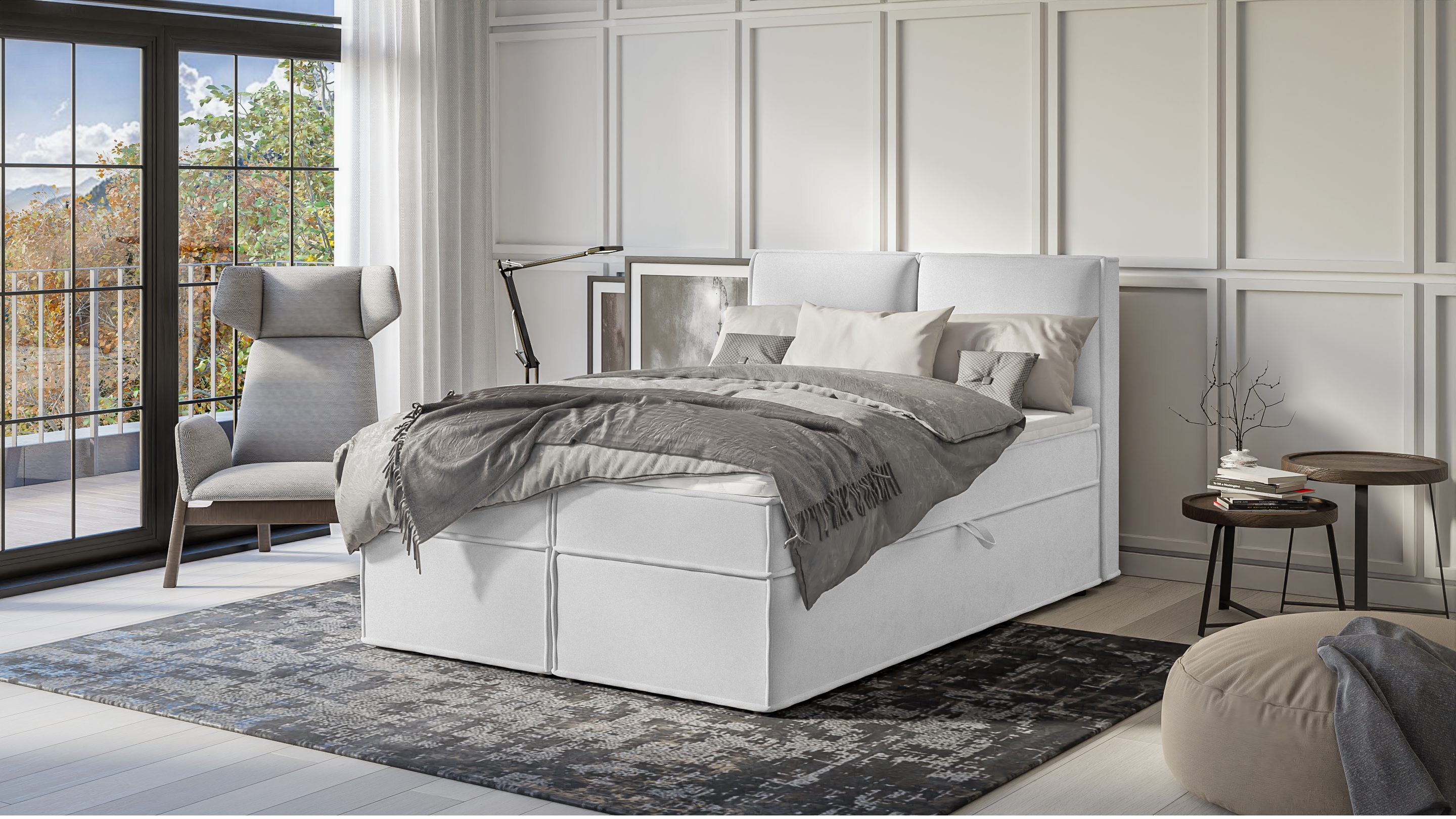 S-Style Möbel Boxspringbett Plaza mit Topper günstig online kaufen