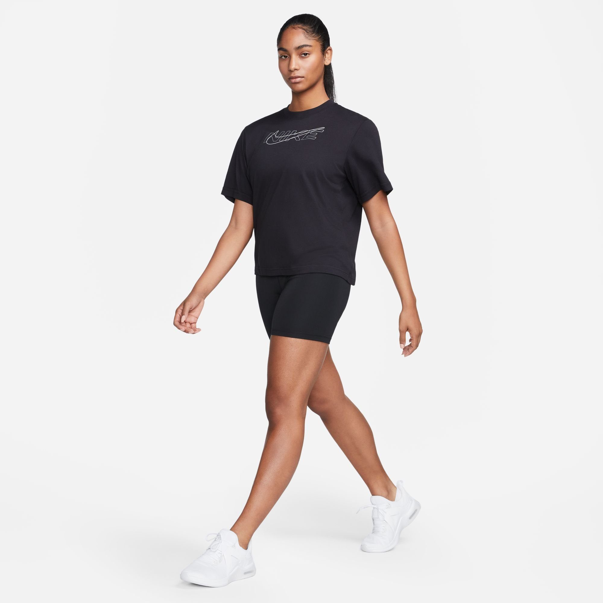 Nike HIGH-WAISTED schwarz SHORTS Trainingstights DRI-FIT WOMEN'S ONE BIKER