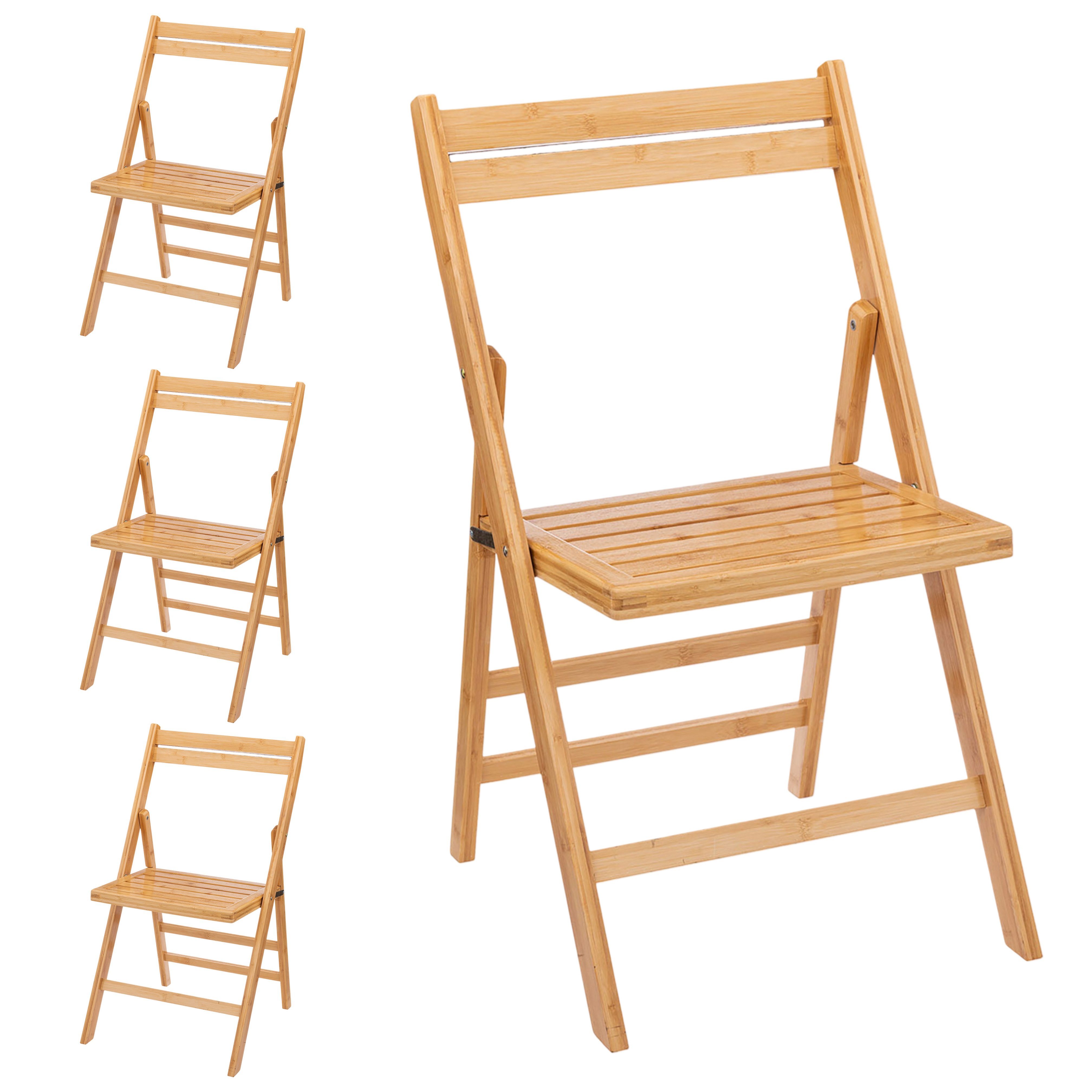 Spetebo Klappstuhl Bambus Klappstuhl natur belastbar bis 120 kg (Anzahl, 1 günstig online kaufen