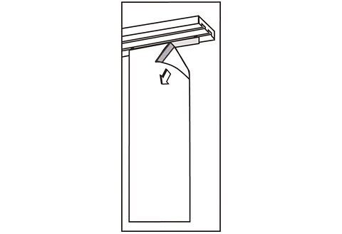 HOME WOHNIDEEN Schiebegardine Tira (1 St), Klettschiene, transparent, Scherli, HxB: 245x60 – Bild 3 von 4