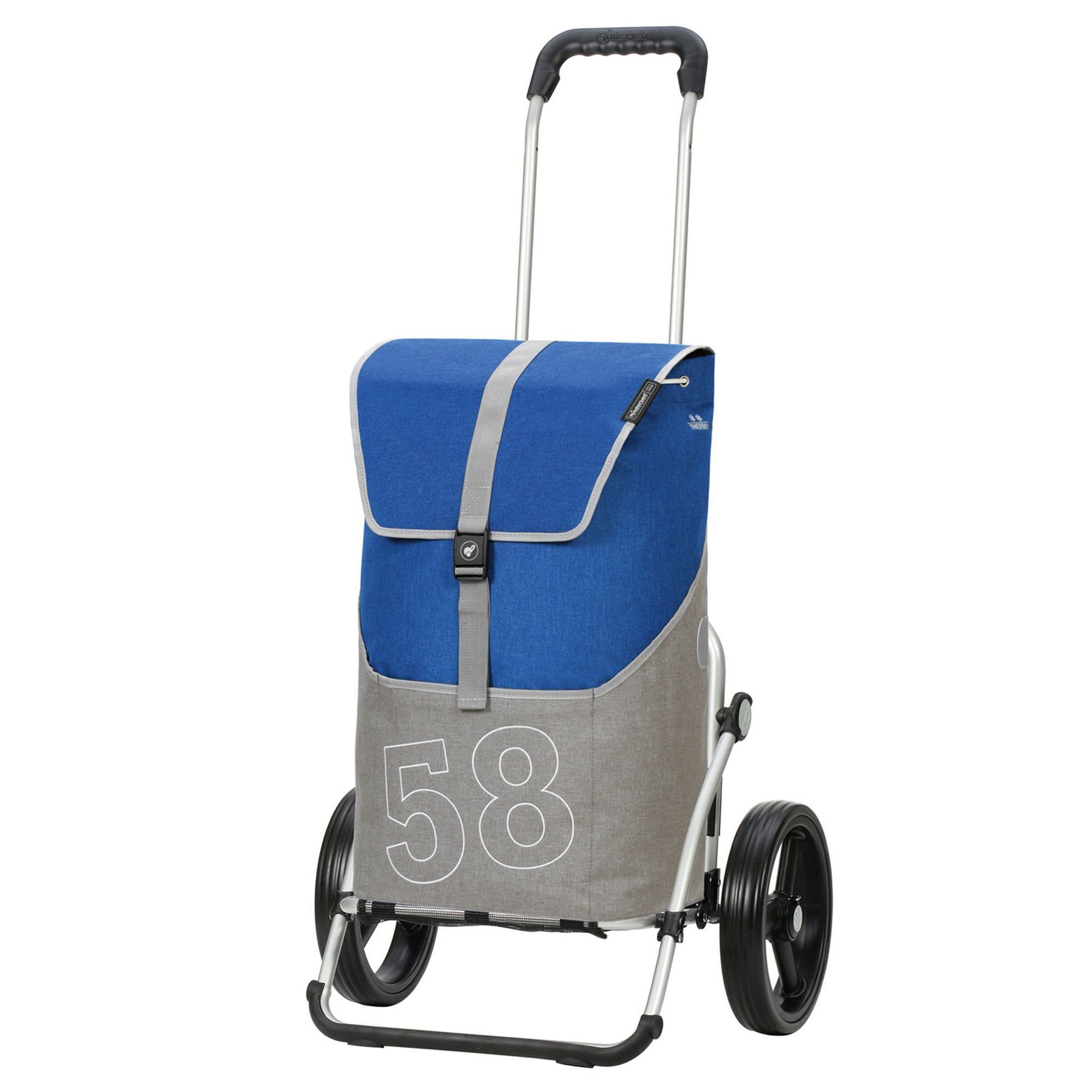 Andersen Einkaufstrolley Royal Shopper, 45 l, Reflektoren, Tragegriff blau