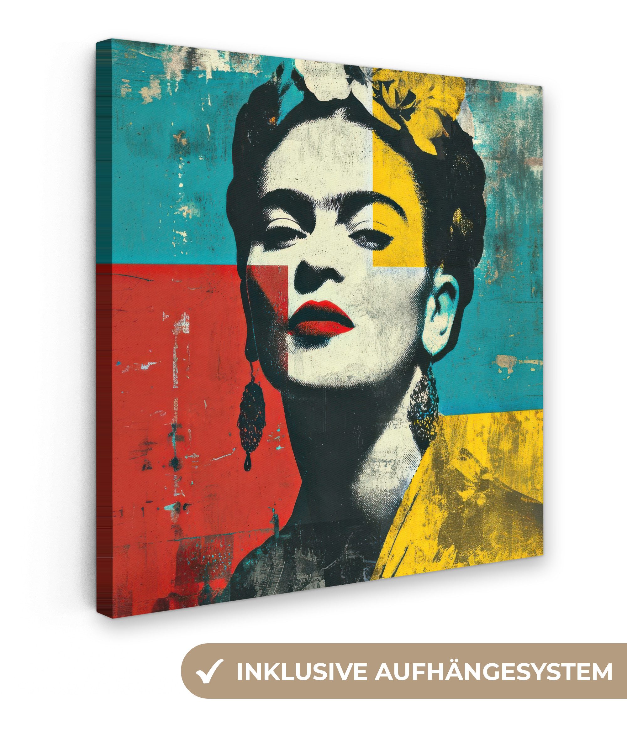 OneMillionCanvasses® Leinwandbild Blumen - Helle Farben - Grafisch - Modern günstig online kaufen