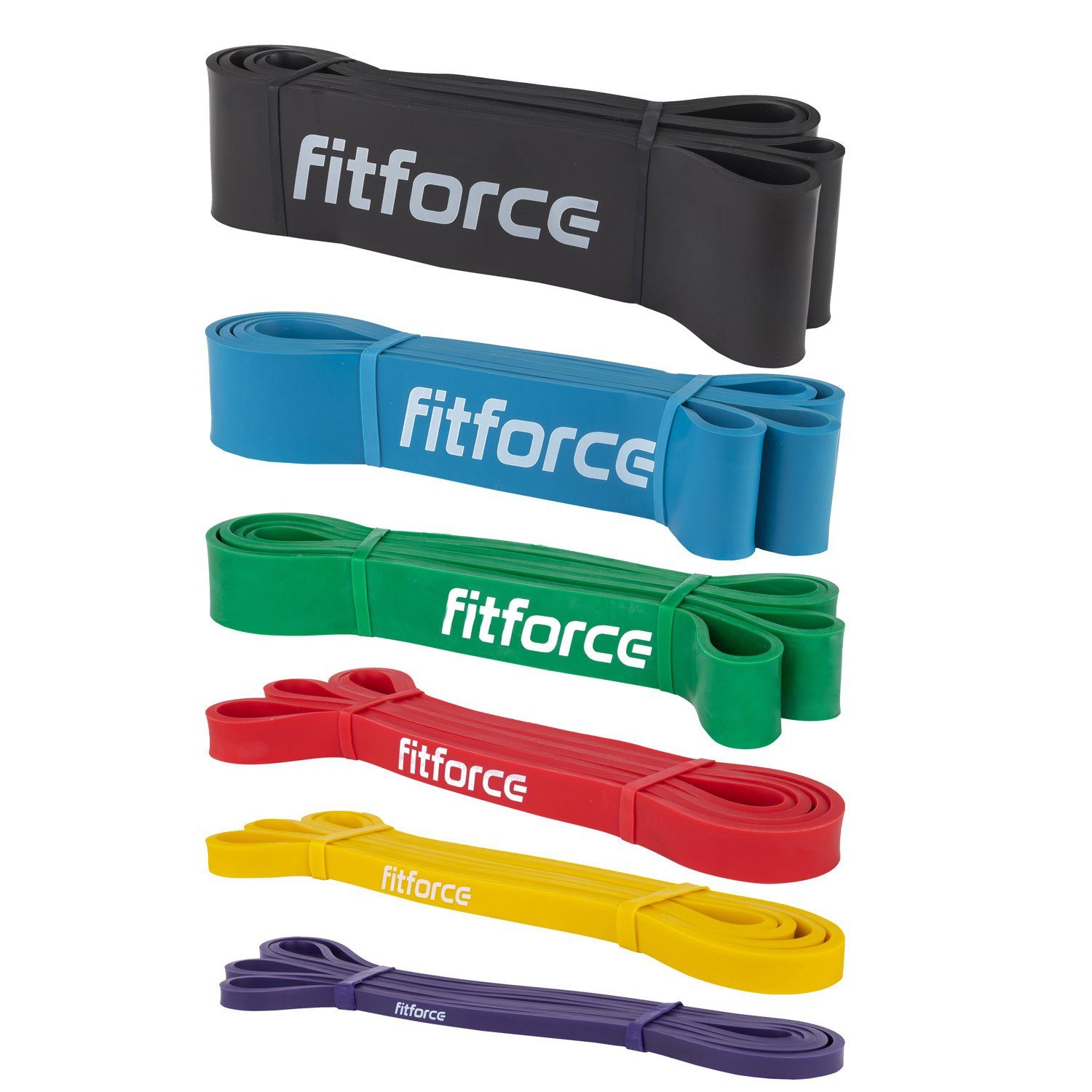 Trainingsband FITFORCE Latex Loop Fitnessband Widerstandsbänder