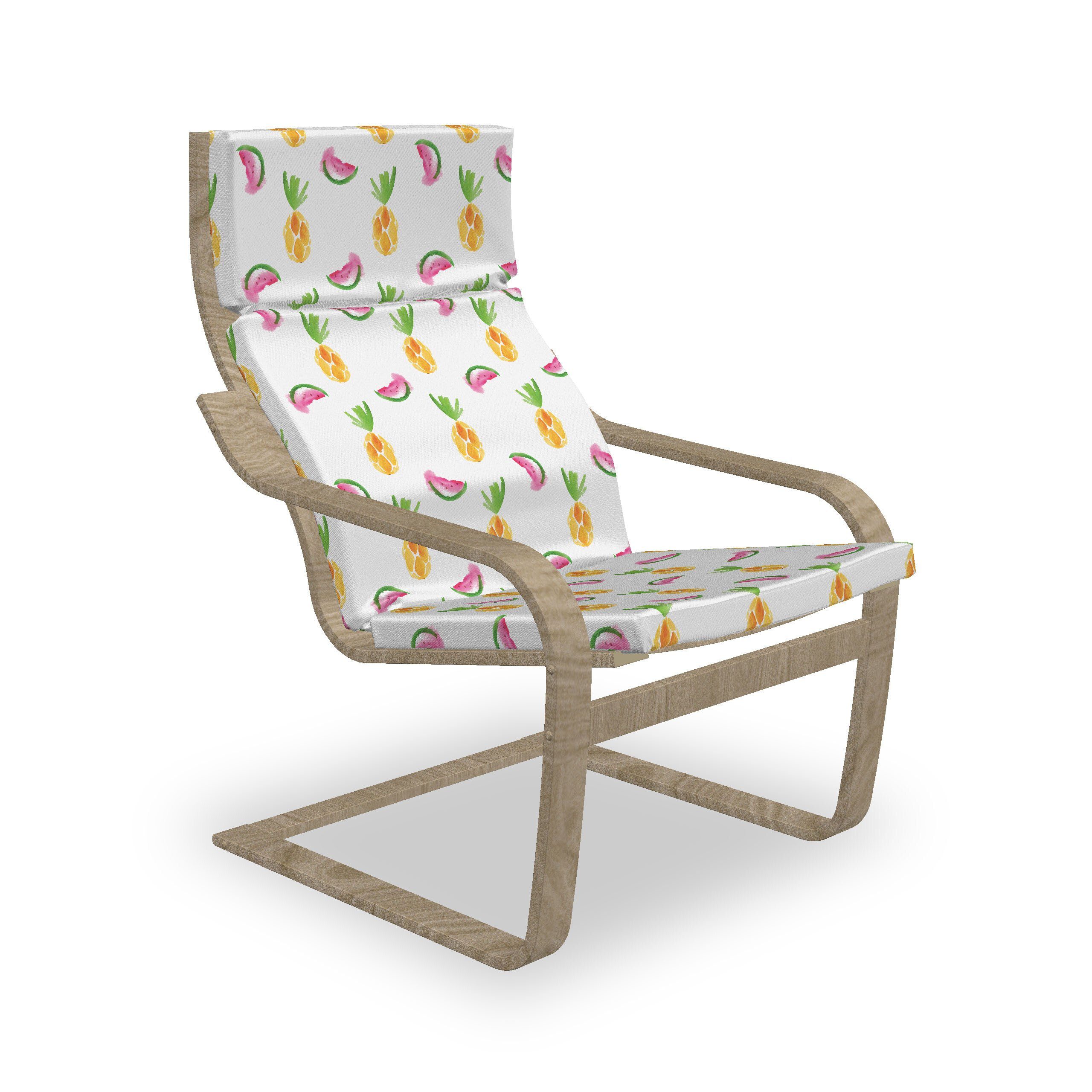 Abakuhaus Stuhlkissen Sitzkissen mit Stuhlkissen mit Hakenschlaufe und Reißverschluss, Tropisch Pastell-Aquarell-Kunst
