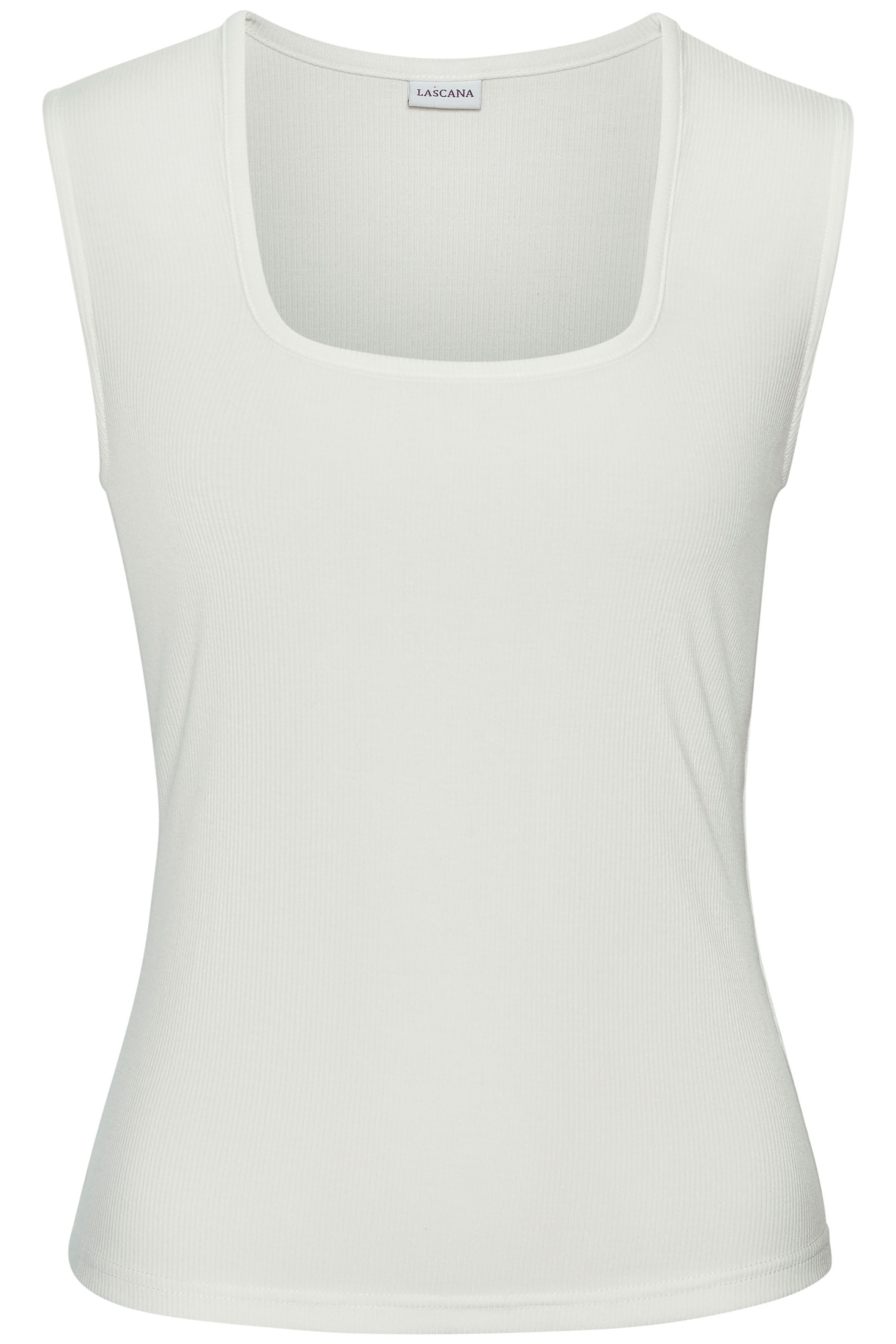 LASCANA Ripptanktop mit Karree-Ausschnitt, elastisches Damentop, günstig online kaufen