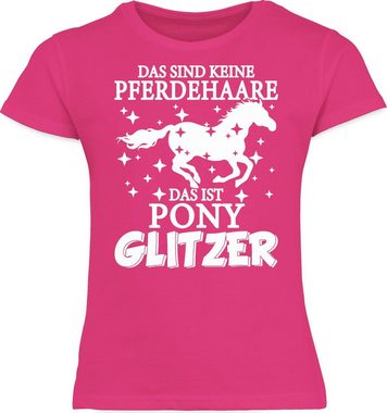 Shirtracer T-Shirt Das sind keine Pferdehaare - Das ist Pony Glitzer Pferd