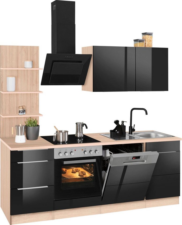 HELD MÖBEL Küchenzeile »Brindisi«, mit E-Geräten, Breite 220 cm-kaufen