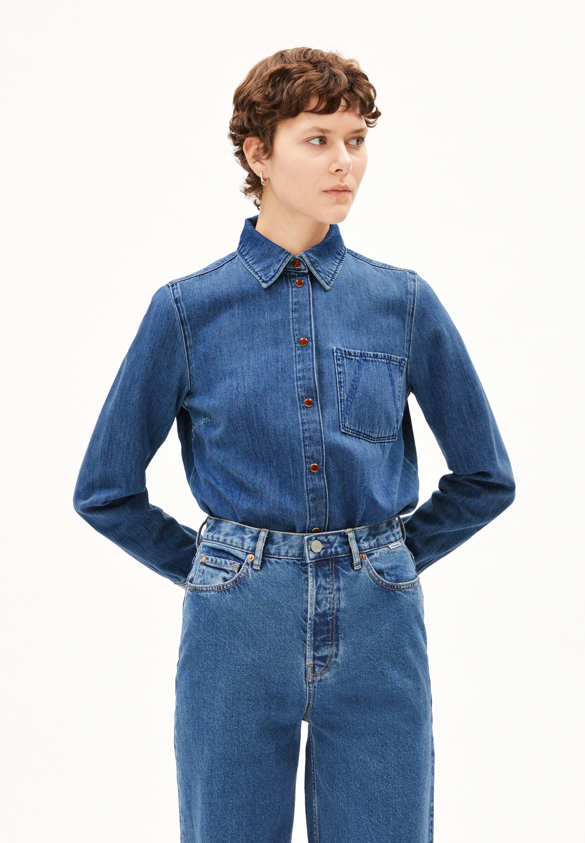 Armedangels Hemdbluse AURELAA Jeansbluse aus Bio-Baumwolle günstig online kaufen