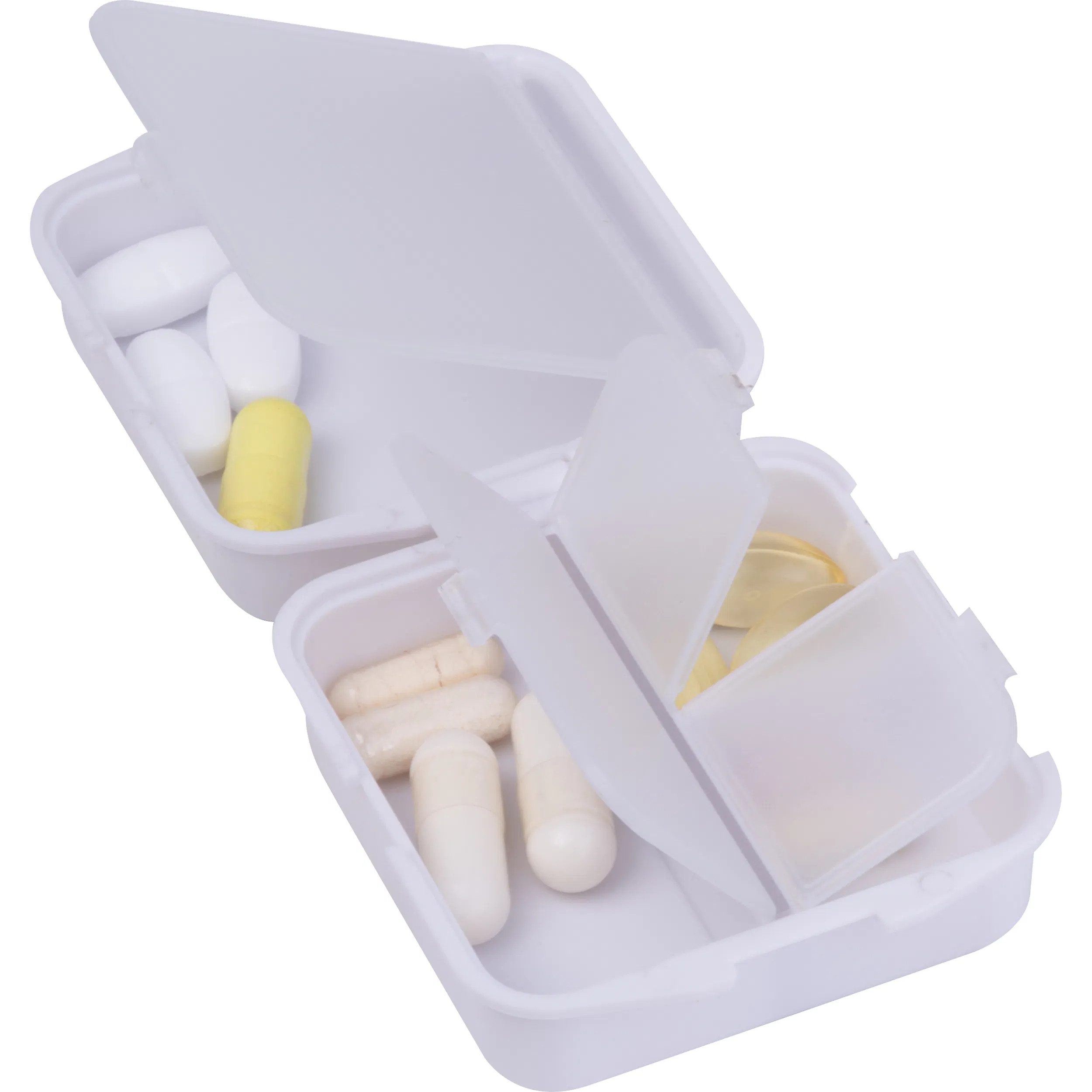 Macma Pillendose 7x Tablettendose / Pillenbox / mit 4 separaten Fächern