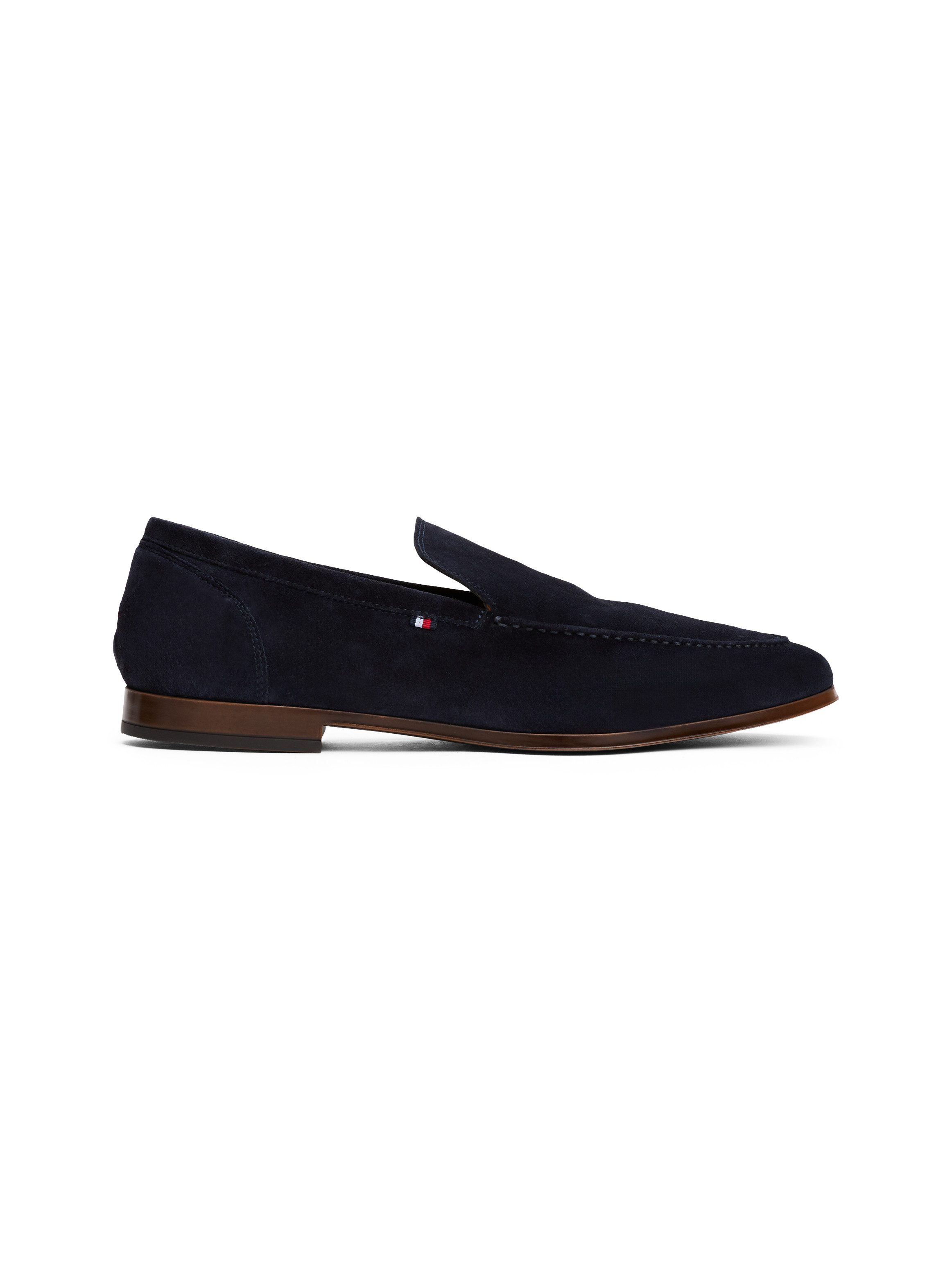 Tommy Hilfiger HILFIGER FLEXIBLE SUEDE LOAFER Slipper, Blockabsatz, Loafer, günstig online kaufen