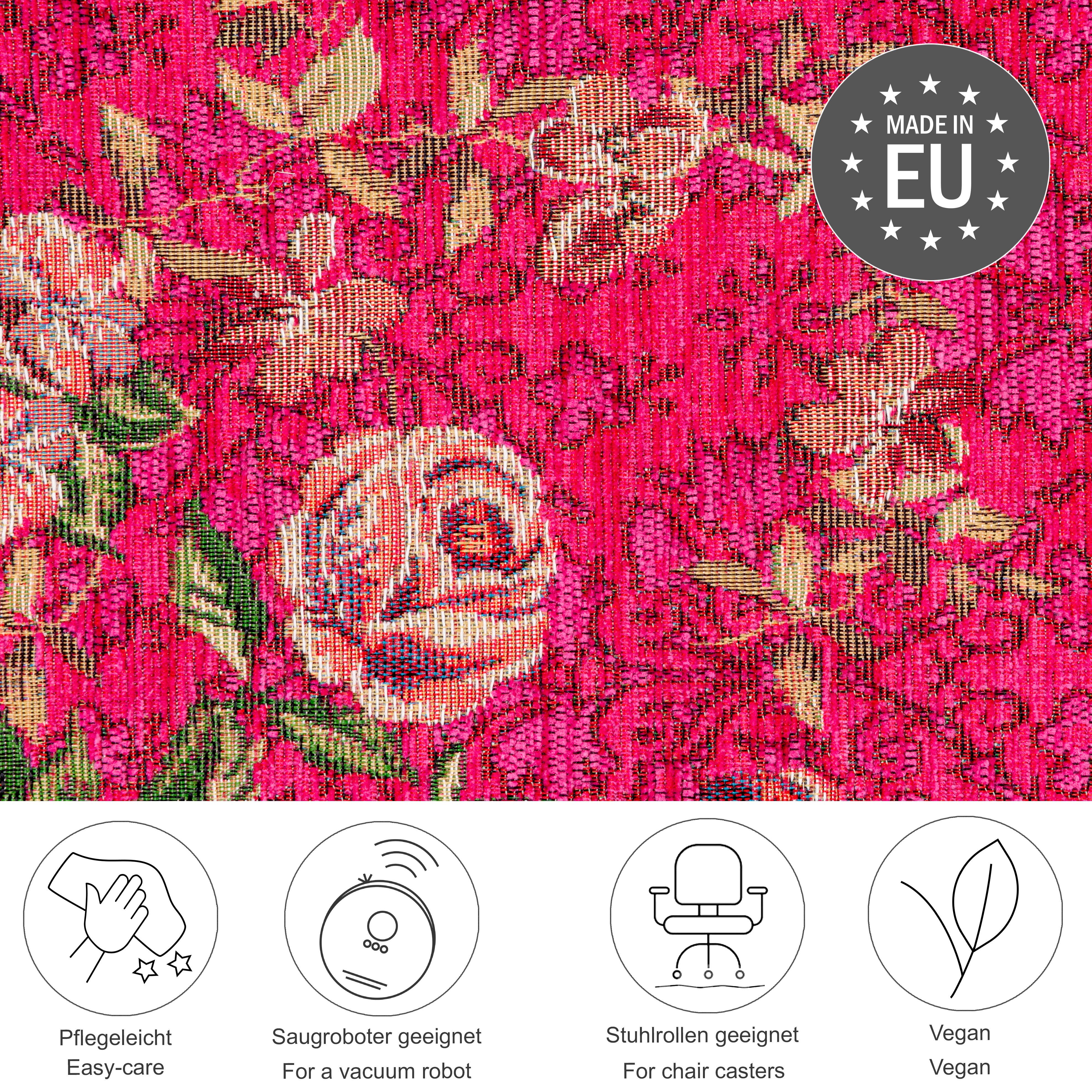 THEKO Teppich Flomi Floral, rechteckig, Höhe: günstig online kaufen