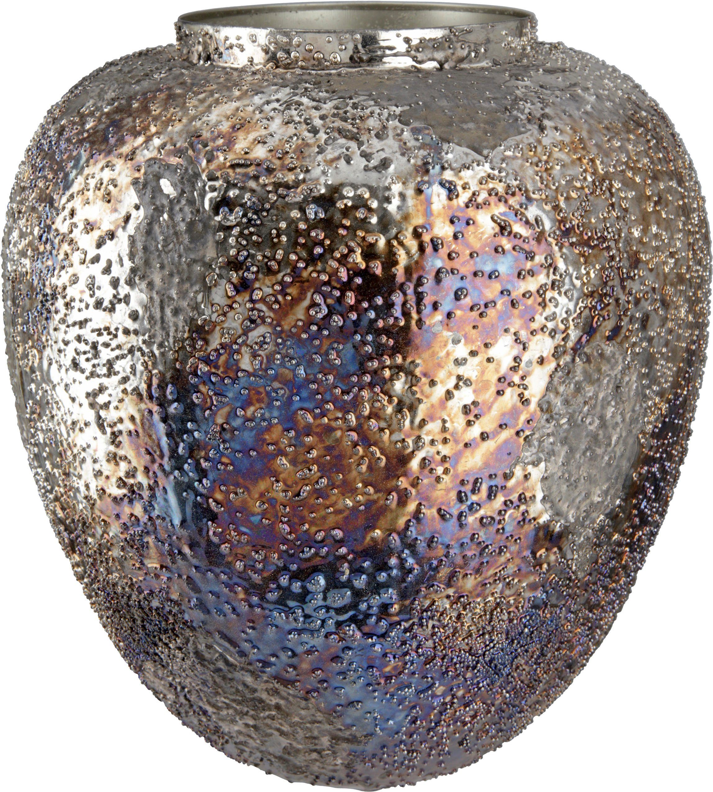 GILDE Tischvase Pavone (1 St), Vase aus Metall, Höhe ca. 27 cm | Tischvasen