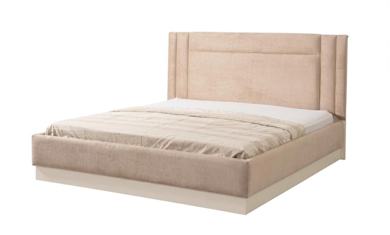 Xlmoebel Bett Beiges großes Bett mit Kopfteil modern Hochwertige Betten (1-tlg., 1-tlg)