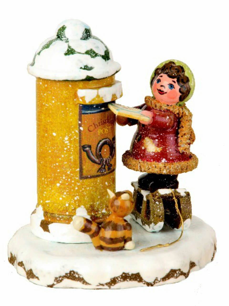 Hubrig Volkskunst Zschorlau Erzgebirge Sammelfigur Hubrig Winterkinder Christkindelpost