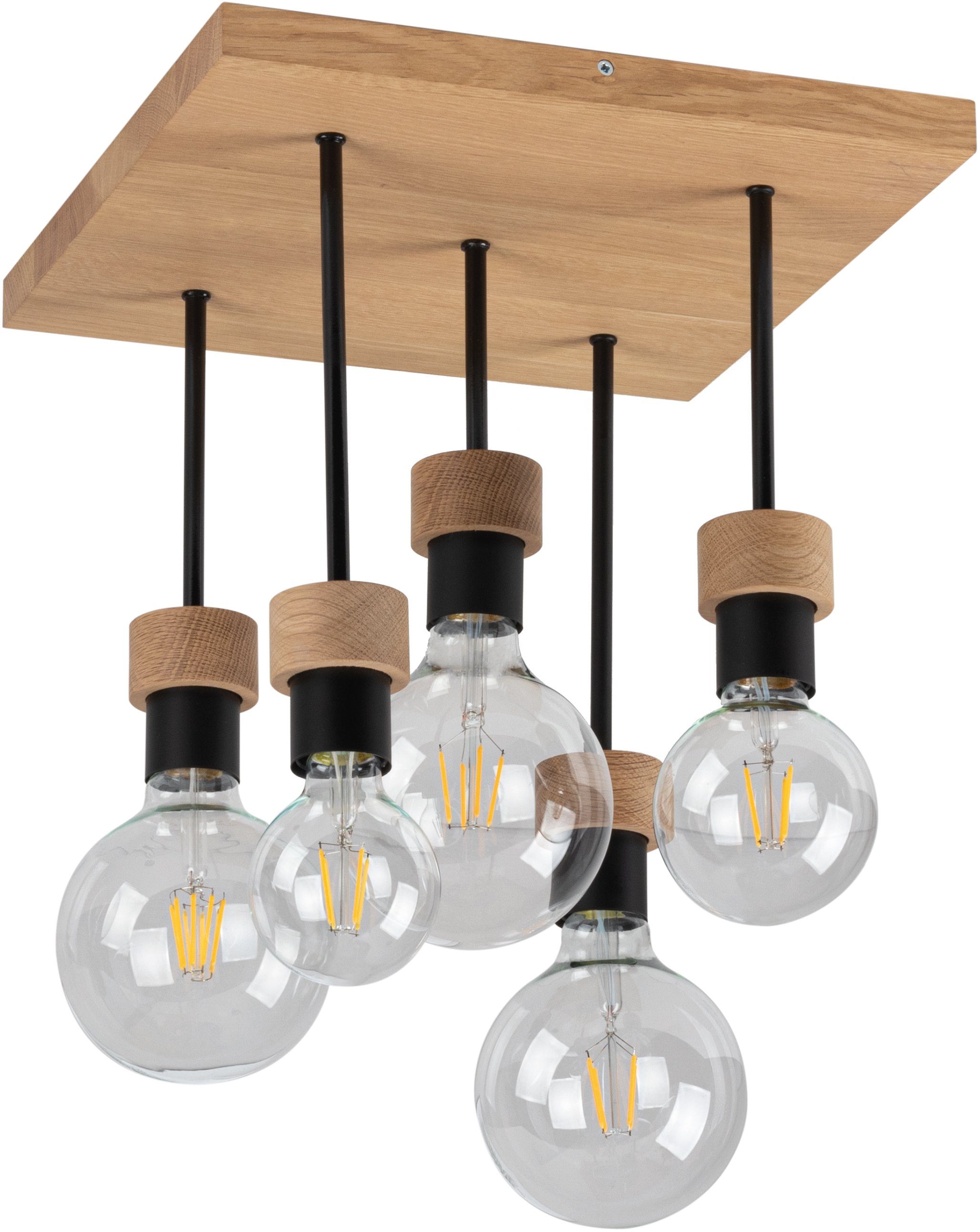 BRITOP LIGHTING Deckenleuchte CHANDELLE, Leuchtmittel wechselbar, ohne Leuchtmittel, Naturprodukt aus Eichenholz. Reduzierter Preis € 129,99. Unverbindliche Preisempfehlung € 149,90