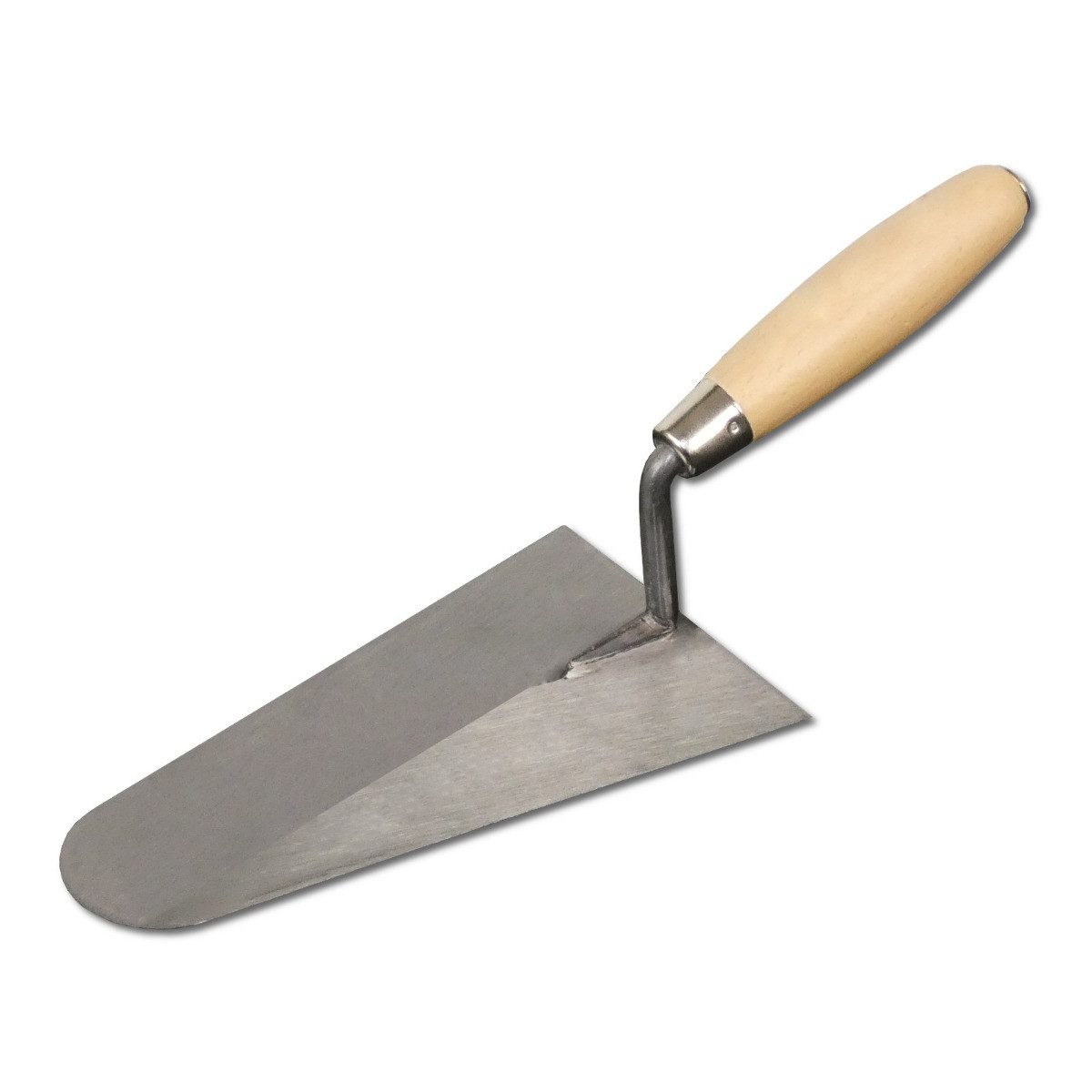 Maurerkelle DEWEPRO Französische Maurerkelle, Stahl halbrund mit Holzgriff, 220mm