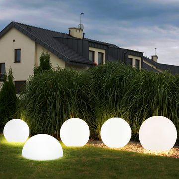 Globo LED Solarleuchte, LED-Leuchtmittel fest verbaut, Warmweiß, LED Solar Leuchten Garten Weg Steck Beleuchtung Außen Wand