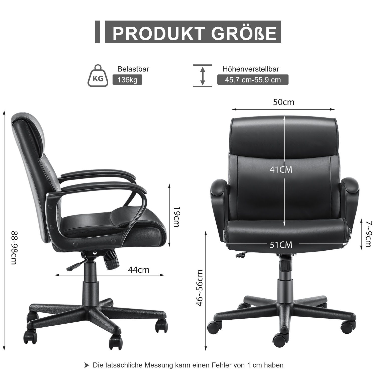Refined Living Chefsessel Bürostuhl mit gepolsterten günstig online kaufen