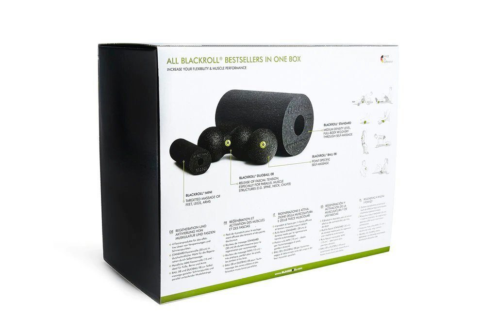 Set (4 BLACKBOX Massagerolle Faszienprodukte) Blackroll