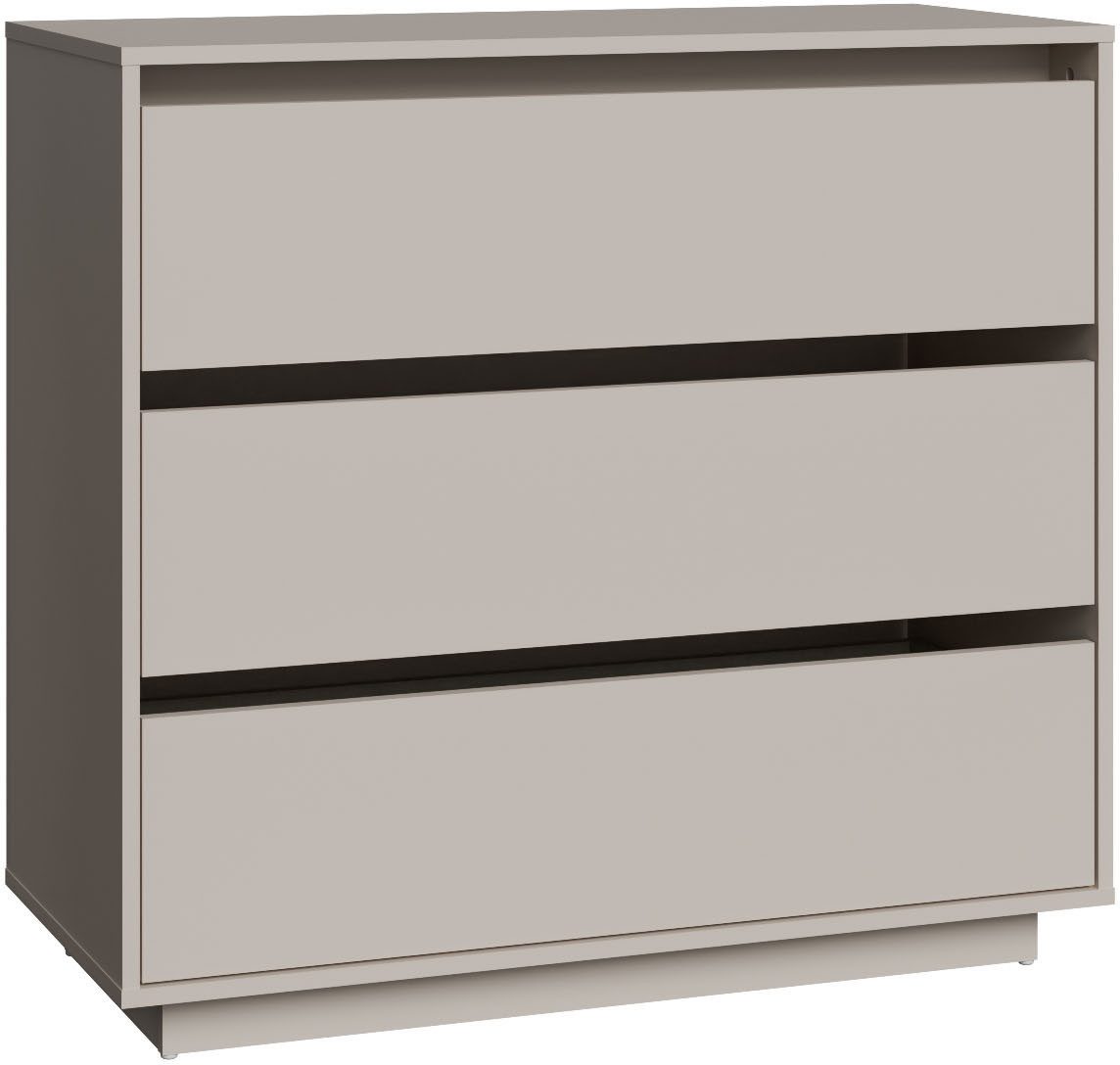 FORTE Kommode Tahoe Kommode, 3 Schubkästen, grifflos, Stauraum, B/H/T 93,5/86,7/41,4 cm viel Stauraum
